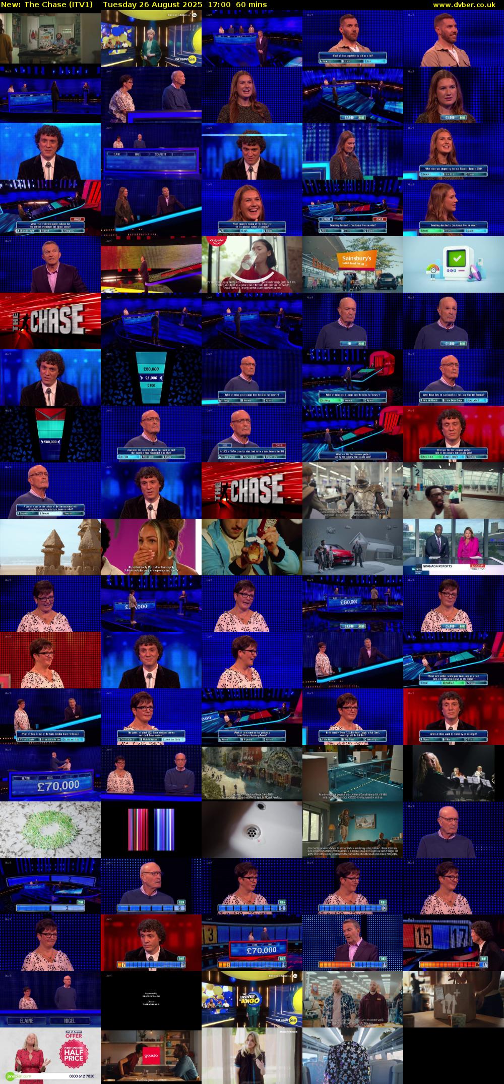 The Chase (ITV1) Tuesday 26 August 2025 17:00 - 18:00