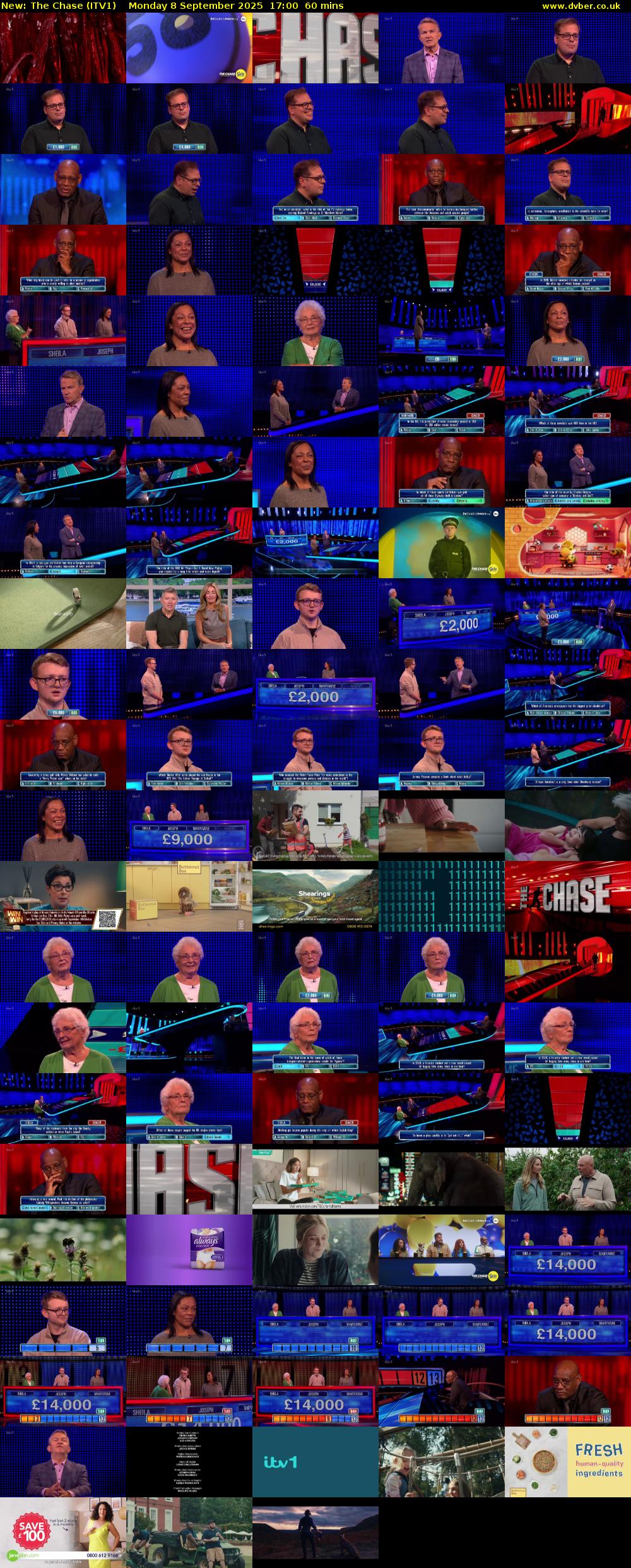 The Chase (ITV1) Monday 8 September 2025 17:00 - 18:00