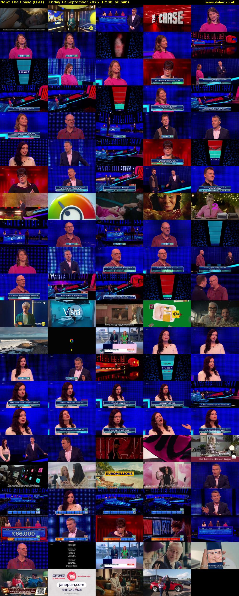 The Chase (ITV1) Friday 12 September 2025 17:00 - 18:00