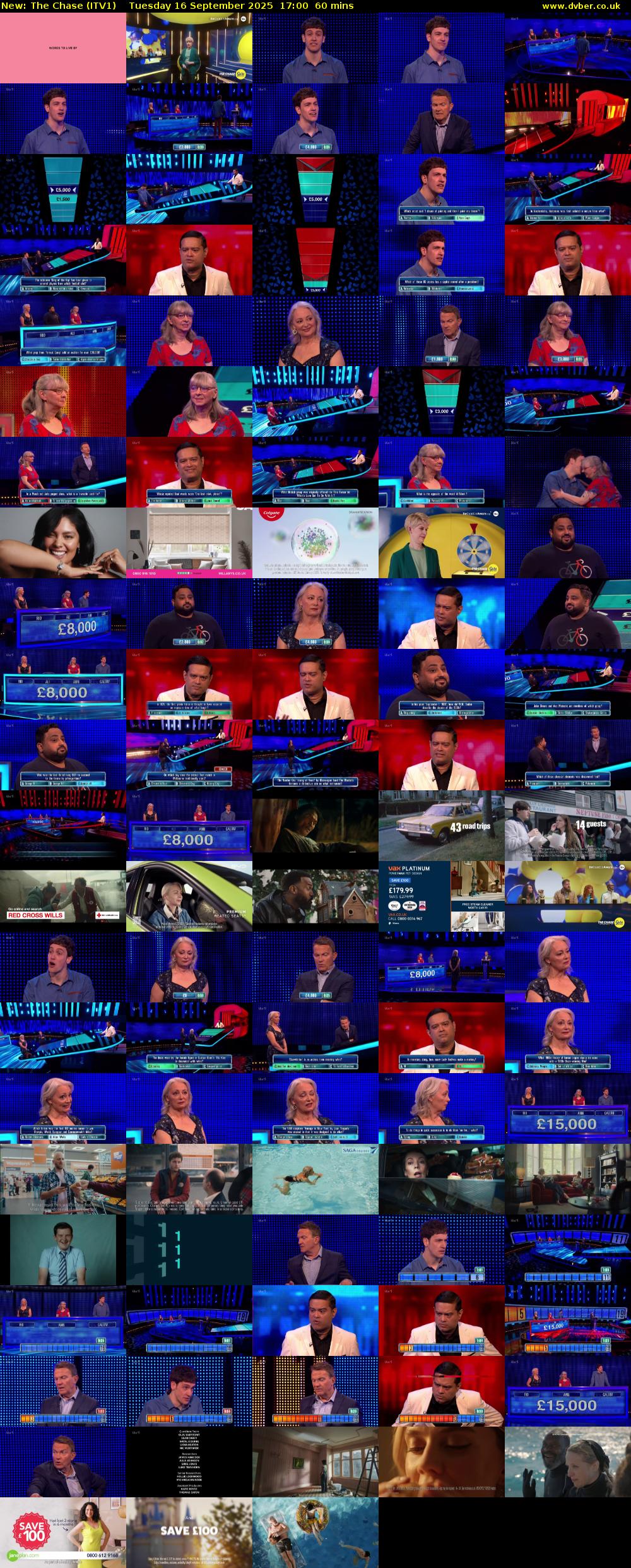 The Chase (ITV1) Tuesday 16 September 2025 17:00 - 18:00
