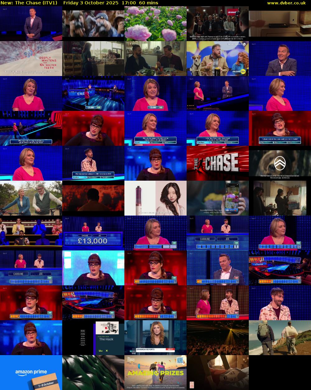 The Chase (ITV1) Friday 3 October 2025 17:00 - 18:00