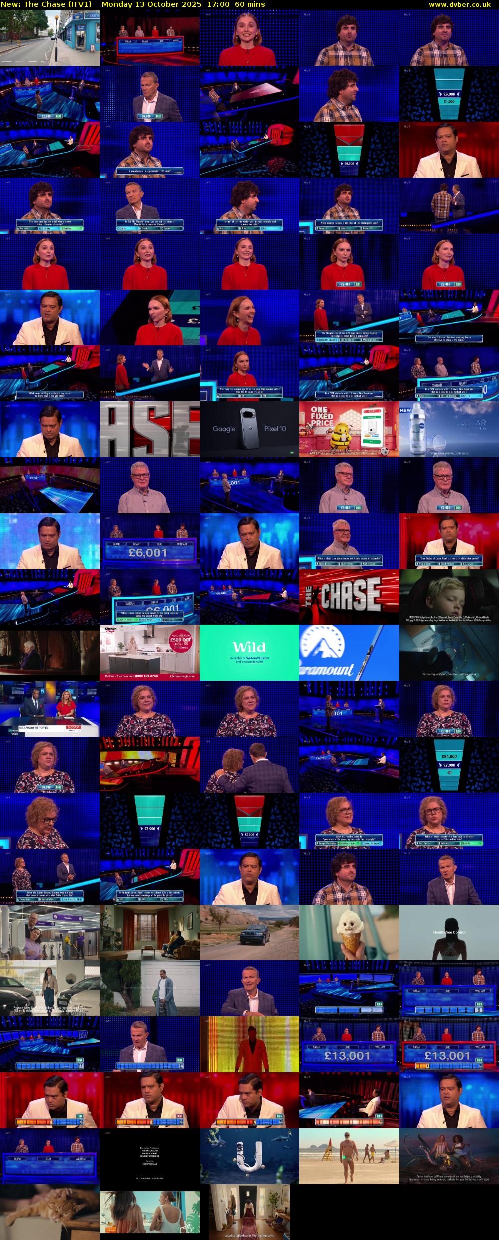 The Chase (ITV1) Monday 13 October 2025 17:00 - 18:00