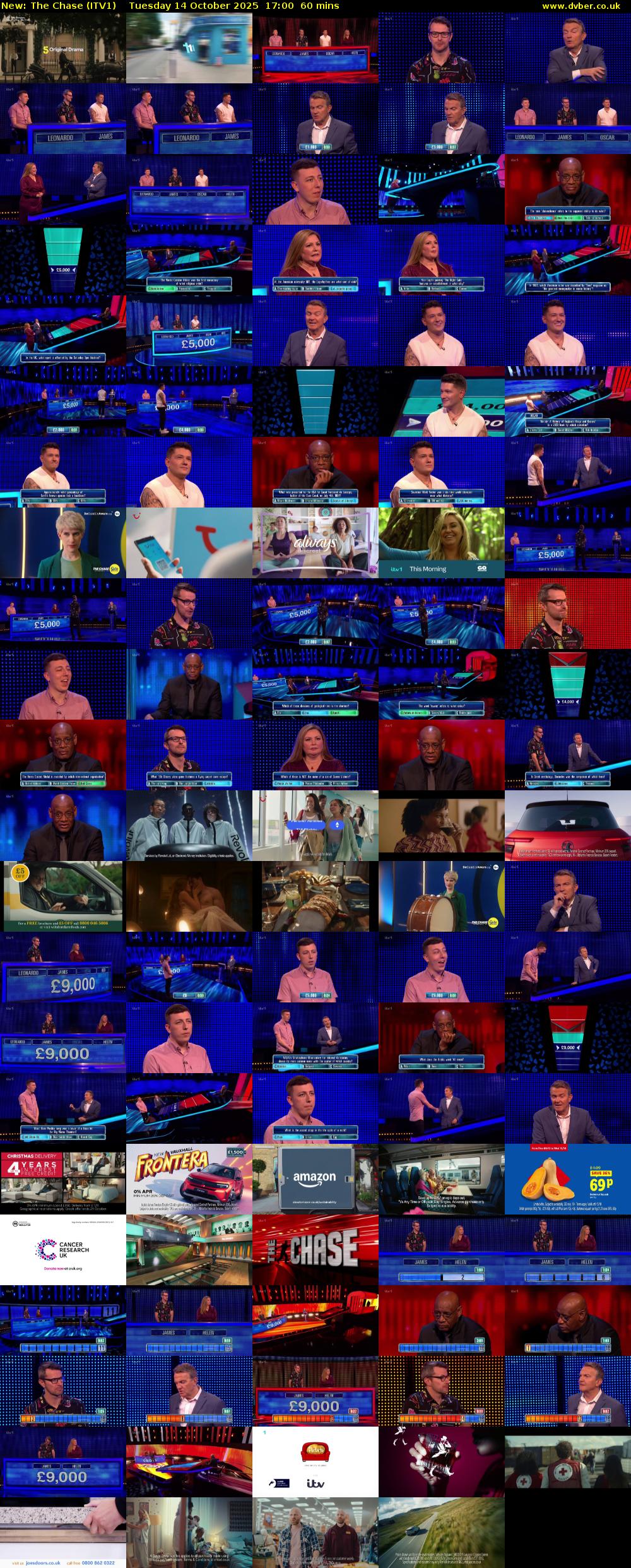 The Chase (ITV1) Tuesday 14 October 2025 17:00 - 18:00