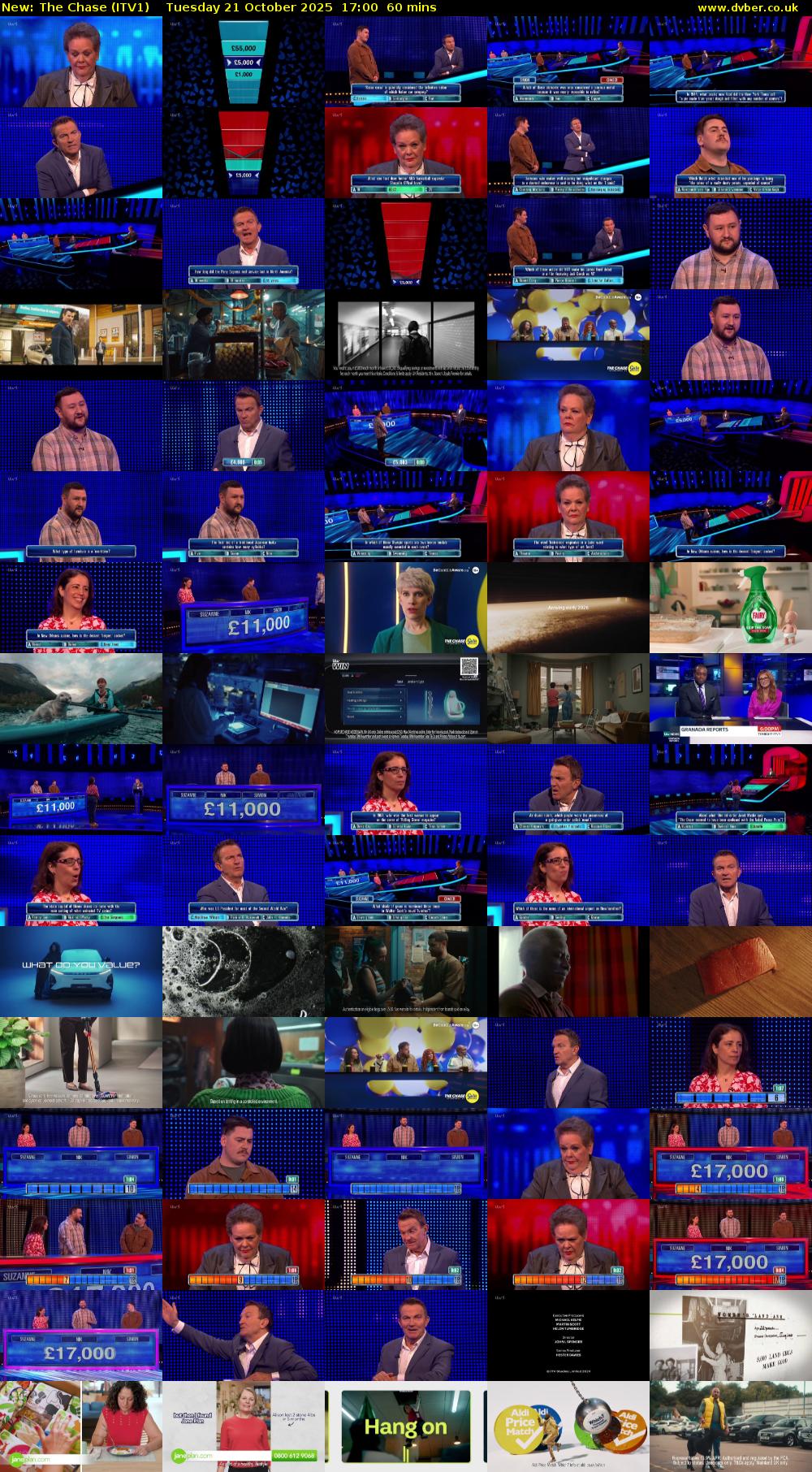 The Chase (ITV1) Tuesday 21 October 2025 17:00 - 18:00