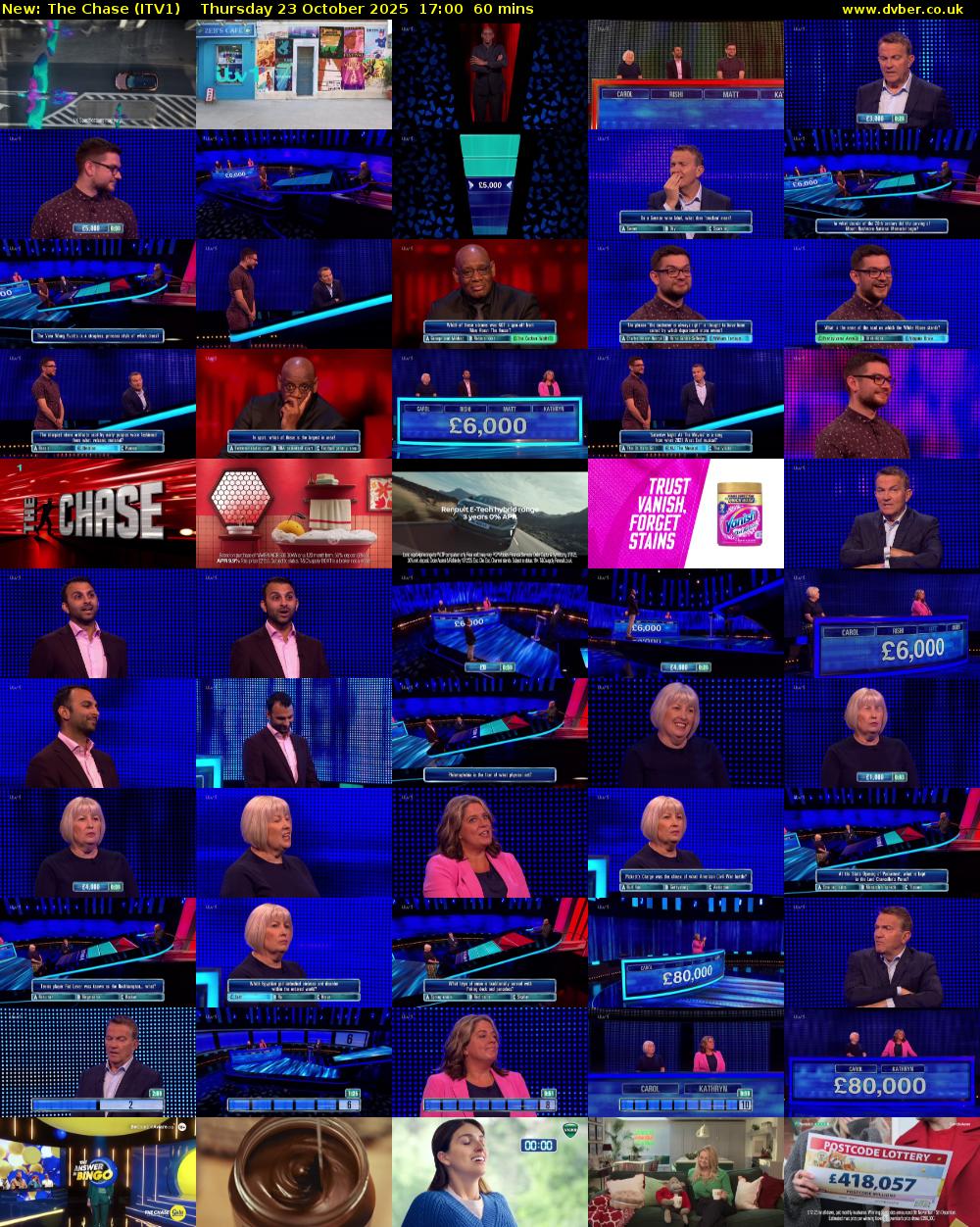 The Chase (ITV1) Thursday 23 October 2025 17:00 - 18:00