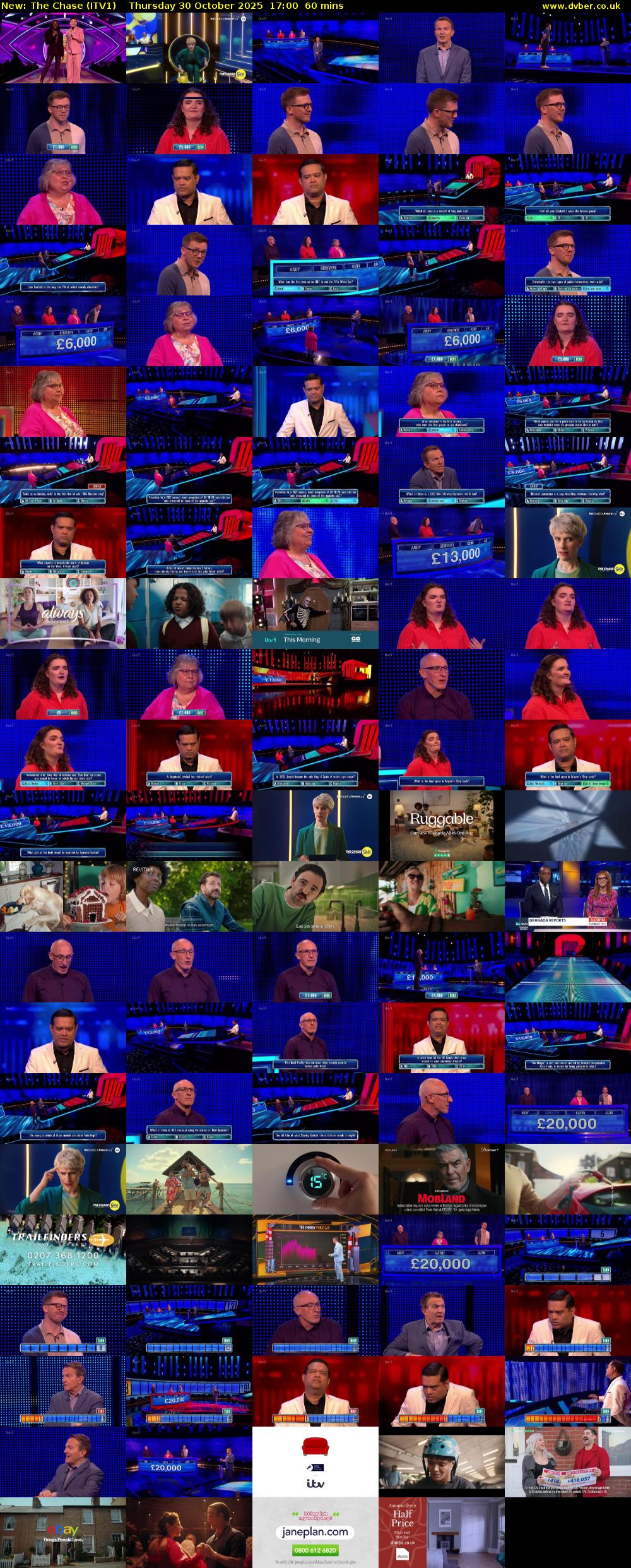 The Chase (ITV1) Thursday 30 October 2025 17:00 - 18:00
