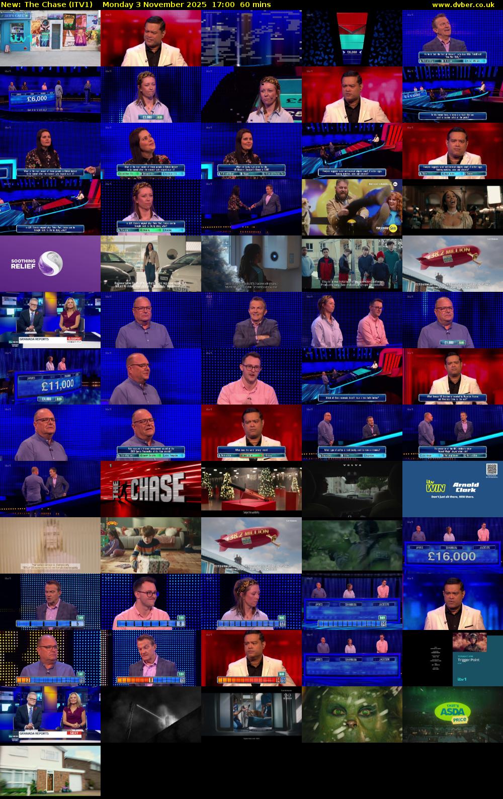 The Chase (ITV1) Monday 3 November 2025 17:00 - 18:00