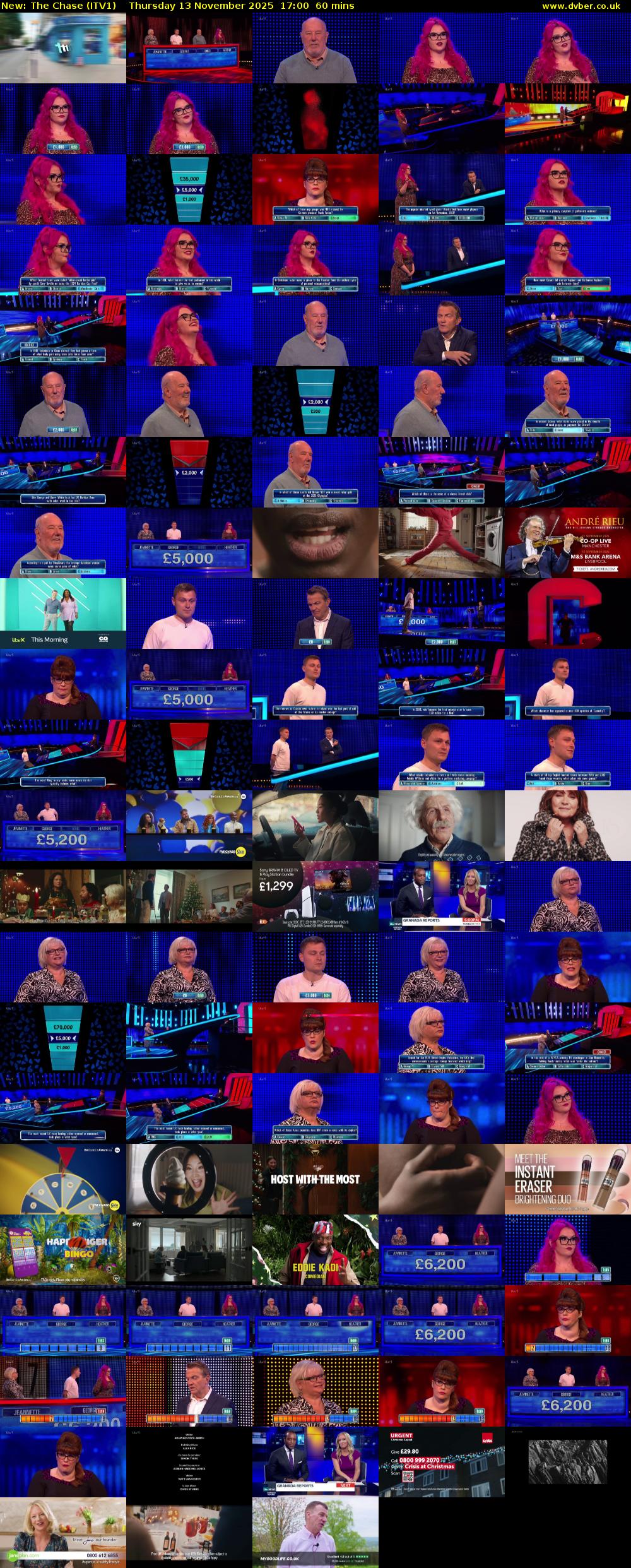 The Chase (ITV1) Thursday 13 November 2025 17:00 - 18:00