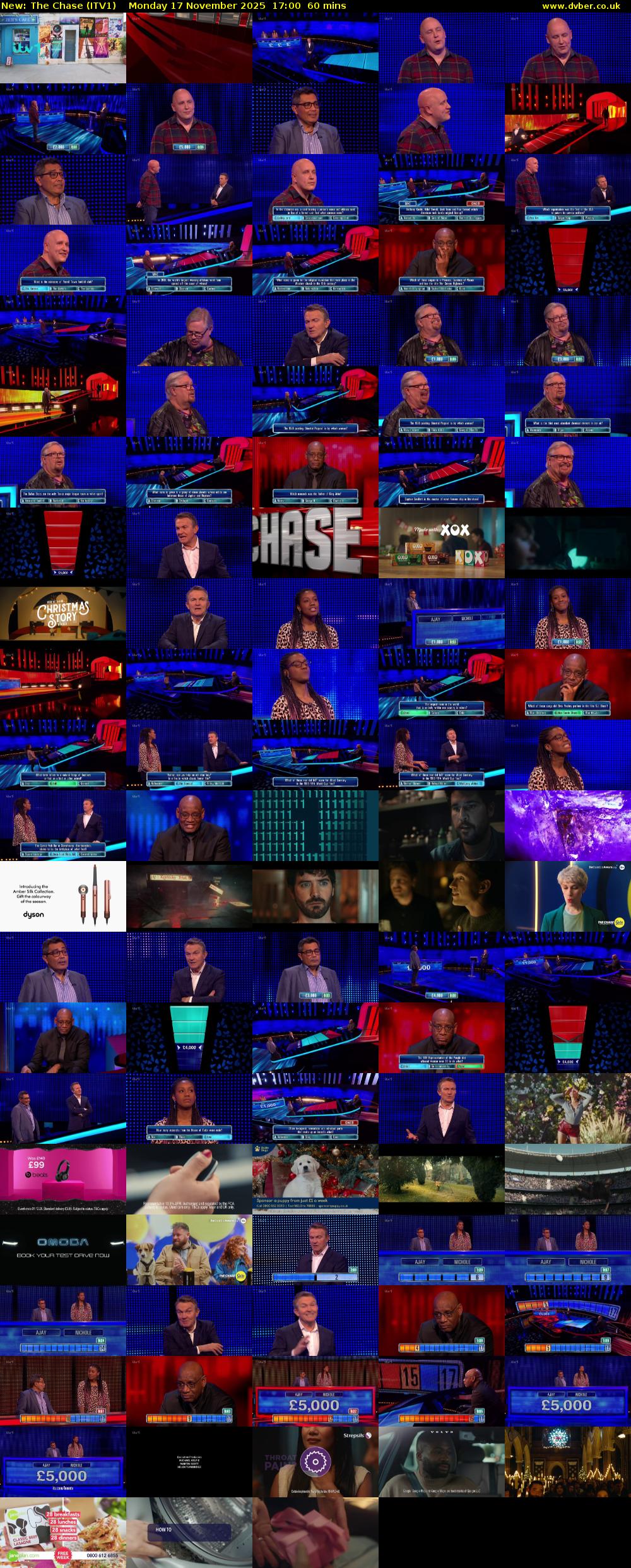 The Chase (ITV1) Monday 17 November 2025 17:00 - 18:00