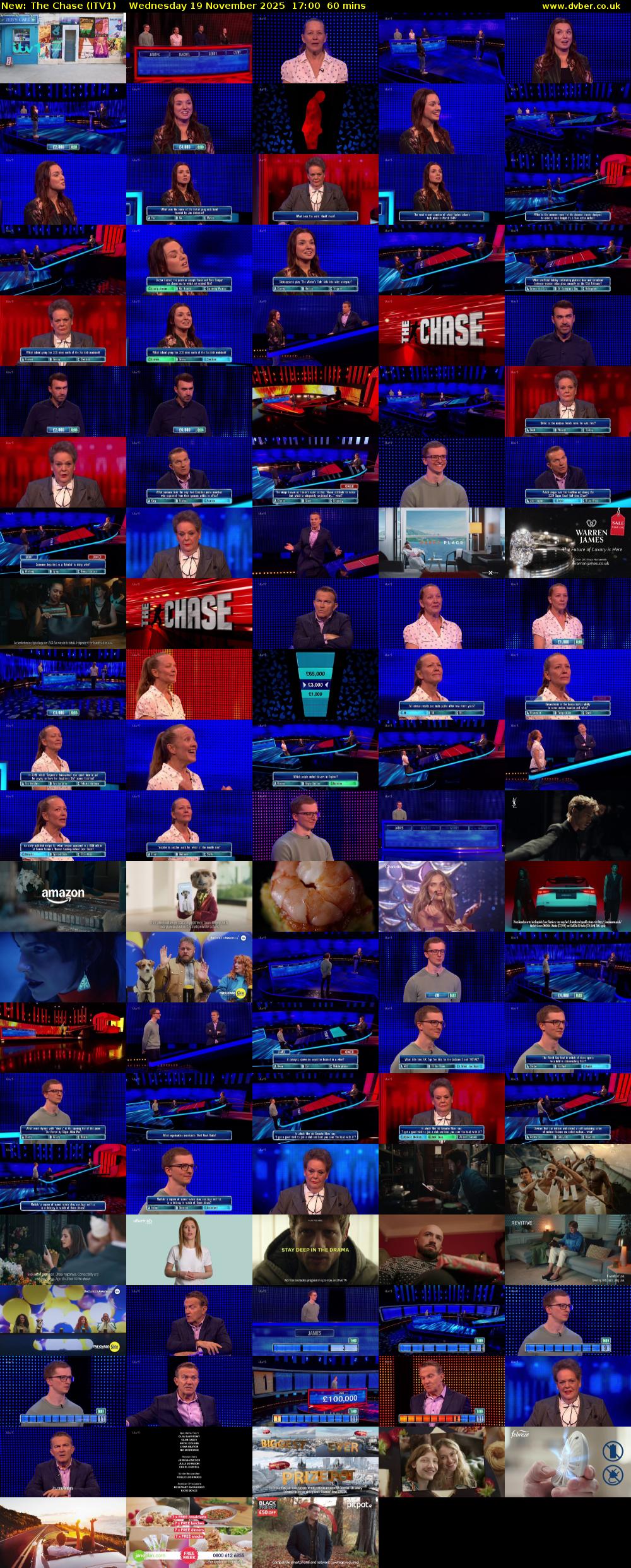 The Chase (ITV1) Wednesday 19 November 2025 17:00 - 18:00
