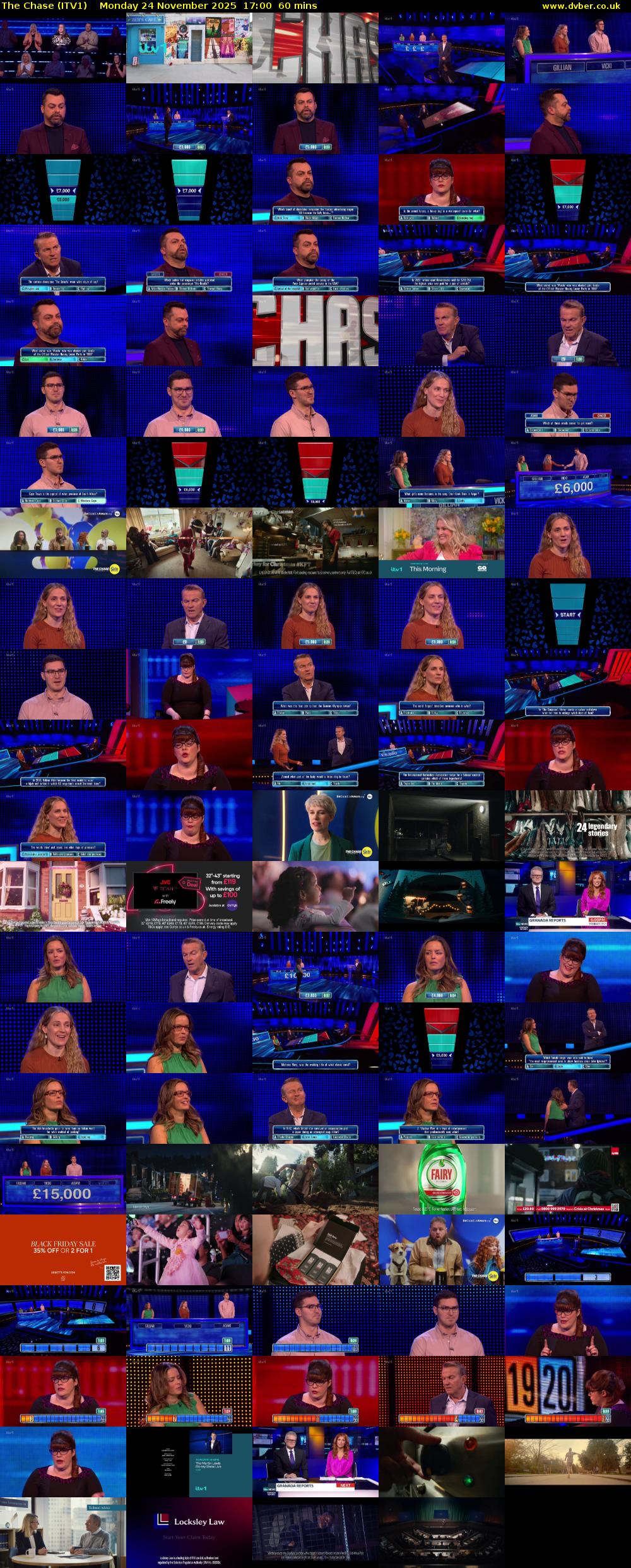 The Chase (ITV1) Monday 24 November 2025 17:00 - 18:00