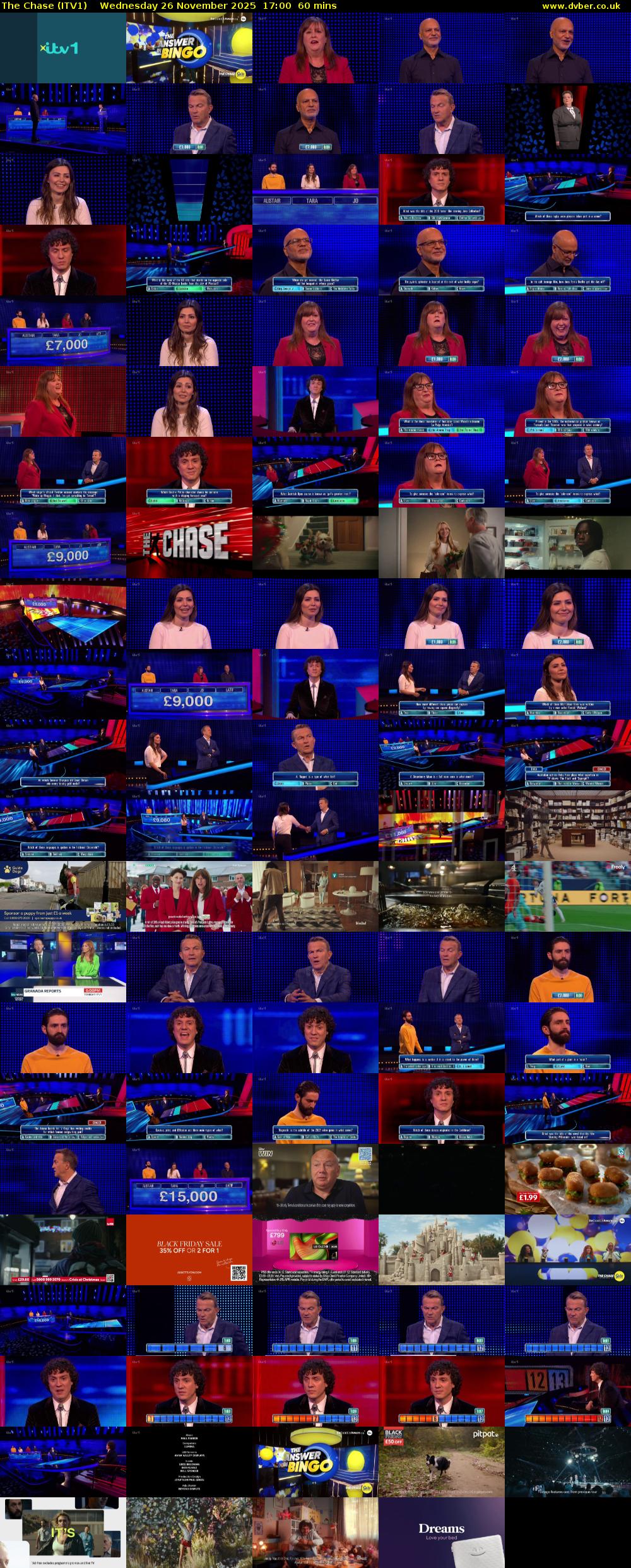 The Chase (ITV1) Wednesday 26 November 2025 17:00 - 18:00