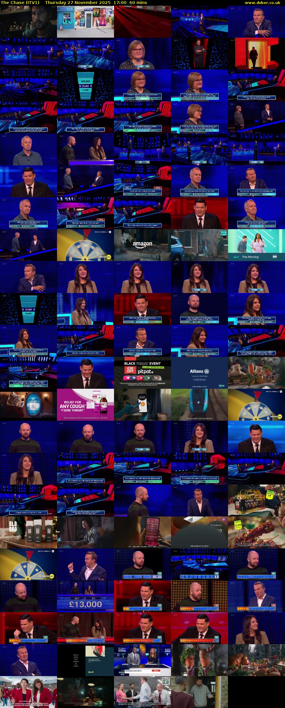 The Chase (ITV1) Thursday 27 November 2025 17:00 - 18:00