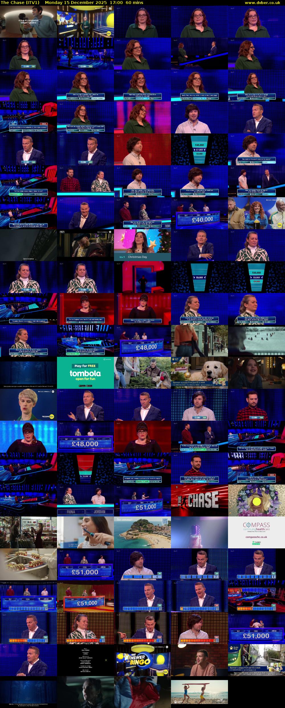 The Chase (ITV1) Monday 15 December 2025 17:00 - 18:00