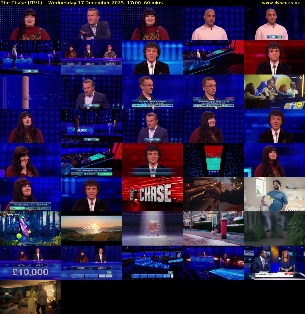 The Chase (ITV1) Wednesday 17 December 2025 17:00 - 18:00