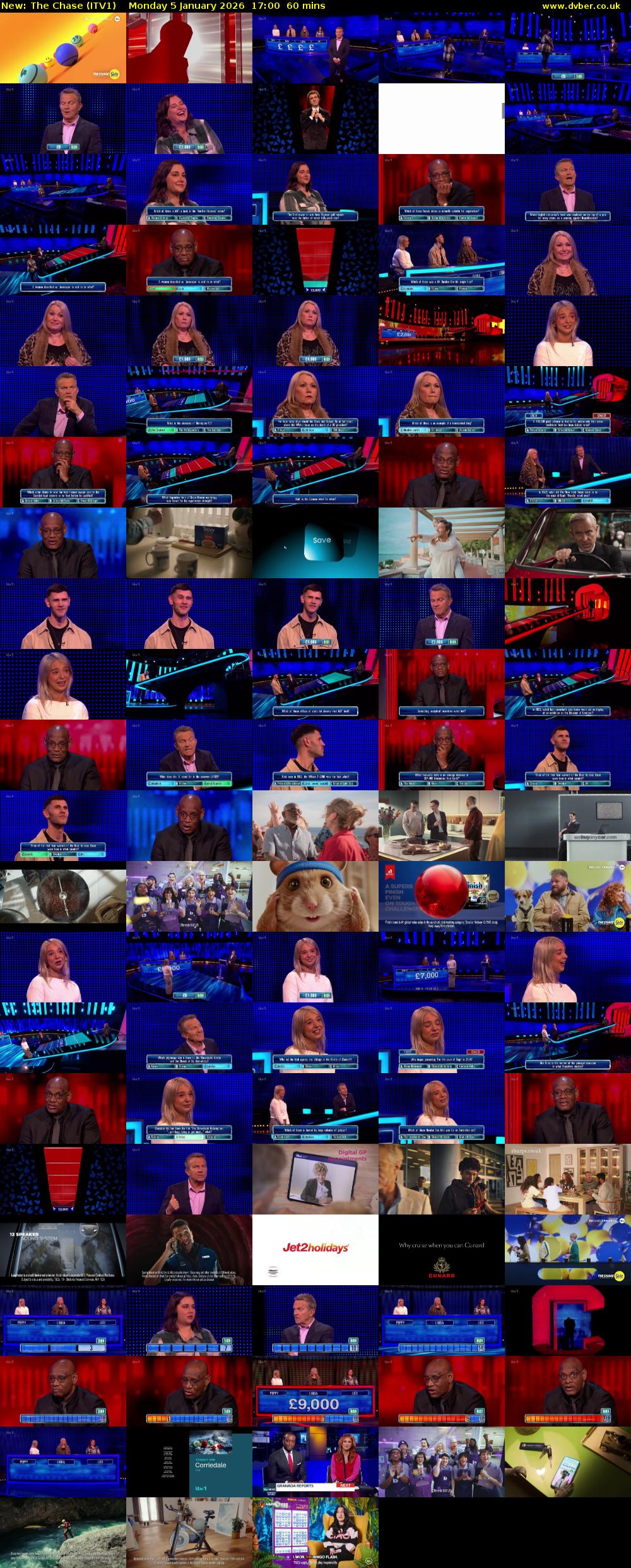 The Chase (ITV1) Monday 5 January 2026 17:00 - 18:00