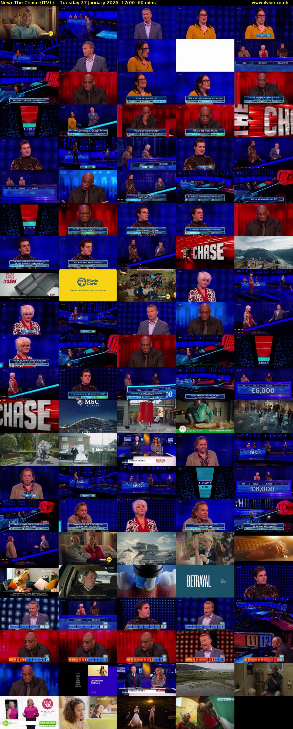 The Chase (ITV1) Tuesday 27 January 2026 17:00 - 18:00