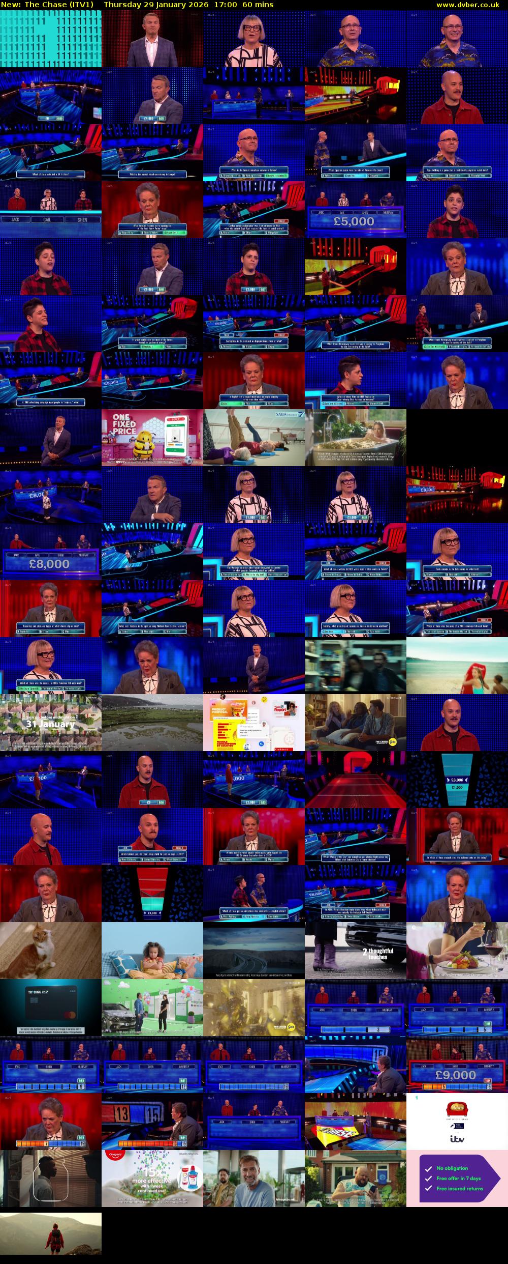 The Chase (ITV1) Thursday 29 January 2026 17:00 - 18:00