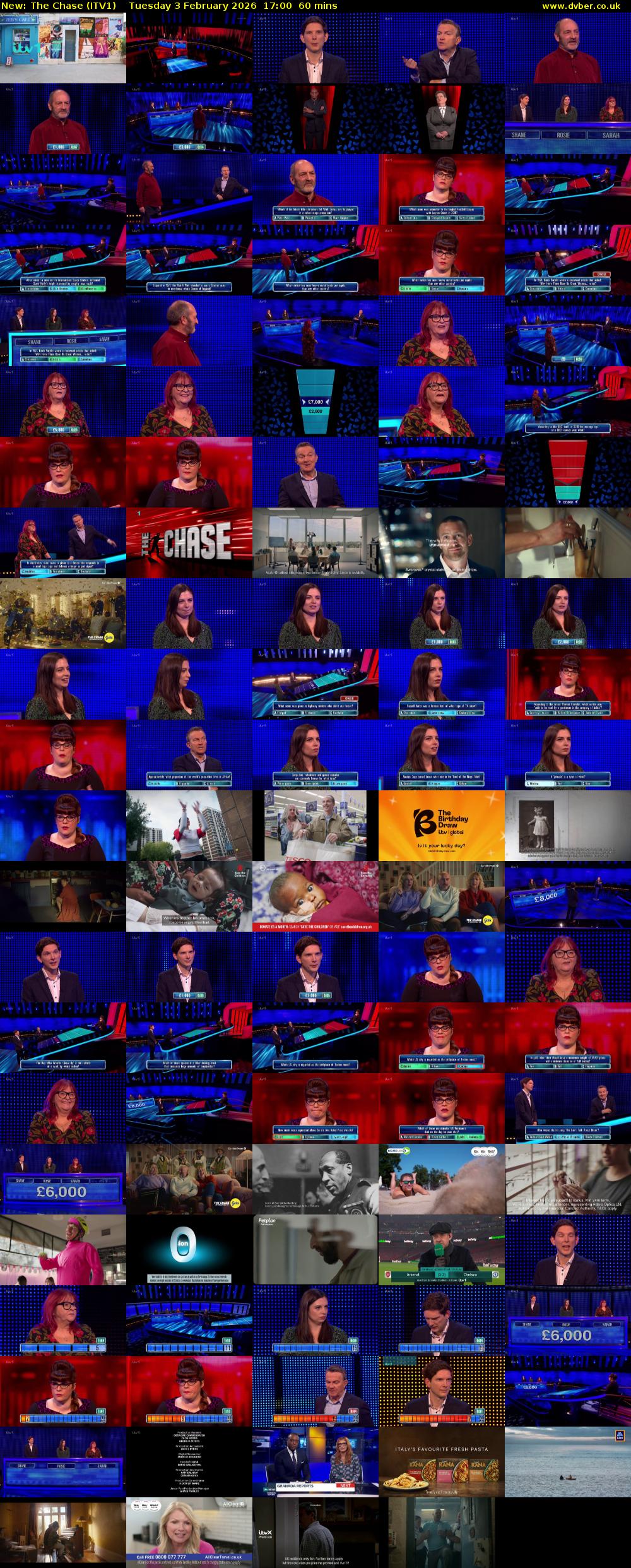 The Chase (ITV1) Tuesday 3 February 2026 17:00 - 18:00