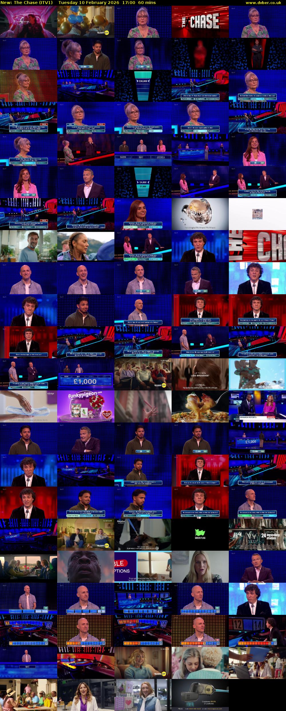 The Chase (ITV1) Tuesday 10 February 2026 17:00 - 18:00
