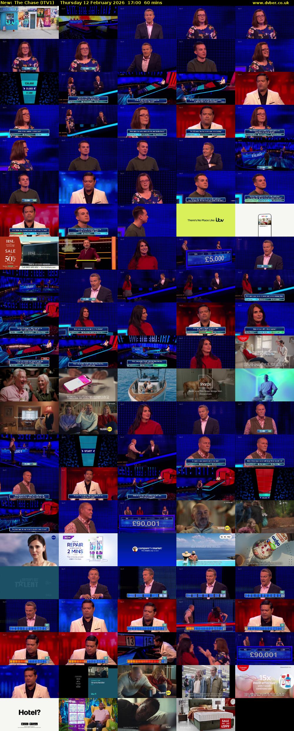 The Chase (ITV1) Thursday 12 February 2026 17:00 - 18:00