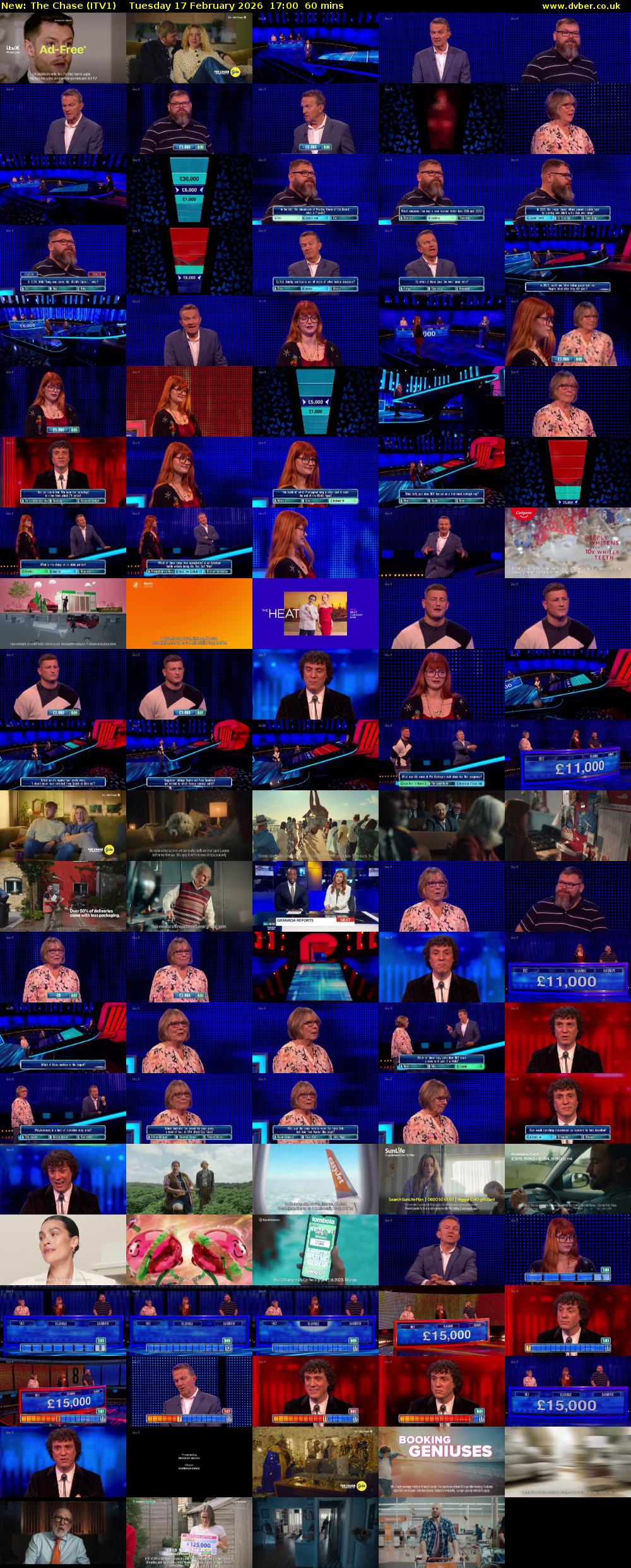 The Chase (ITV1) Tuesday 17 February 2026 17:00 - 18:00