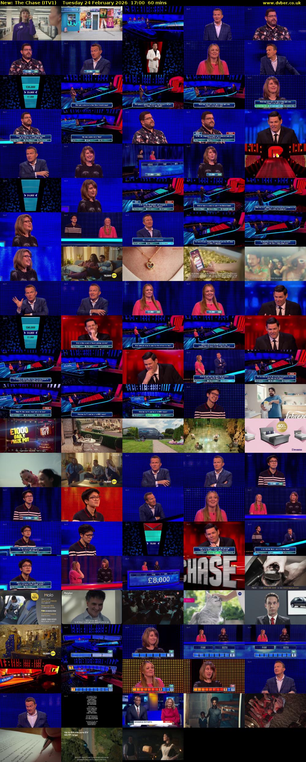 The Chase (ITV1) Tuesday 24 February 2026 17:00 - 18:00