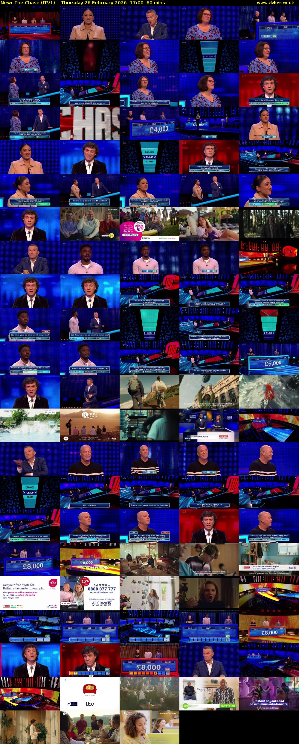 The Chase (ITV1) Thursday 26 February 2026 17:00 - 18:00