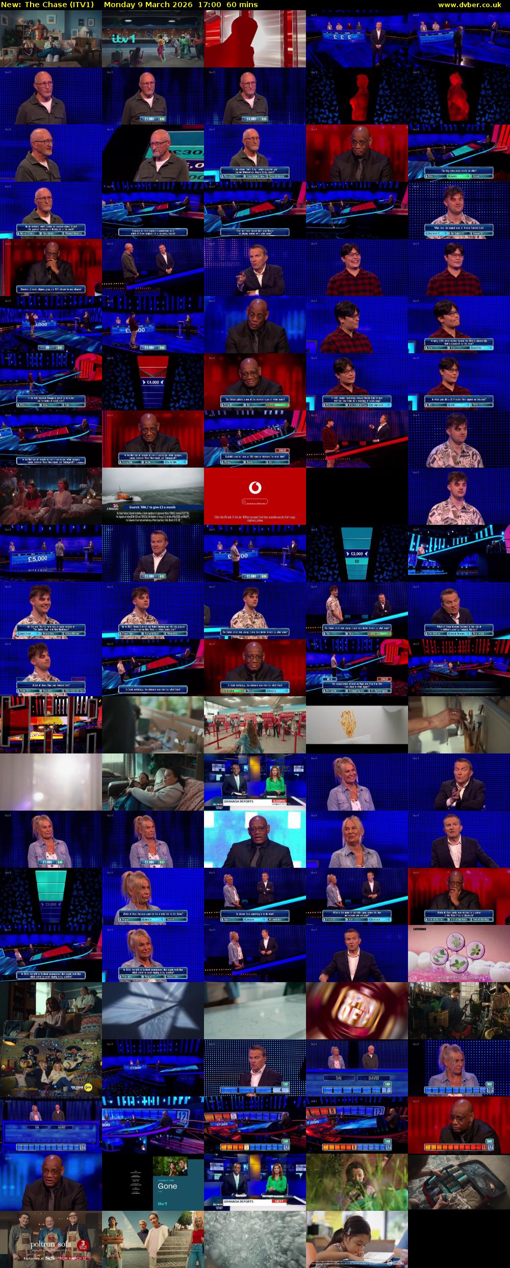 The Chase (ITV1) Monday 9 March 2026 17:00 - 18:00