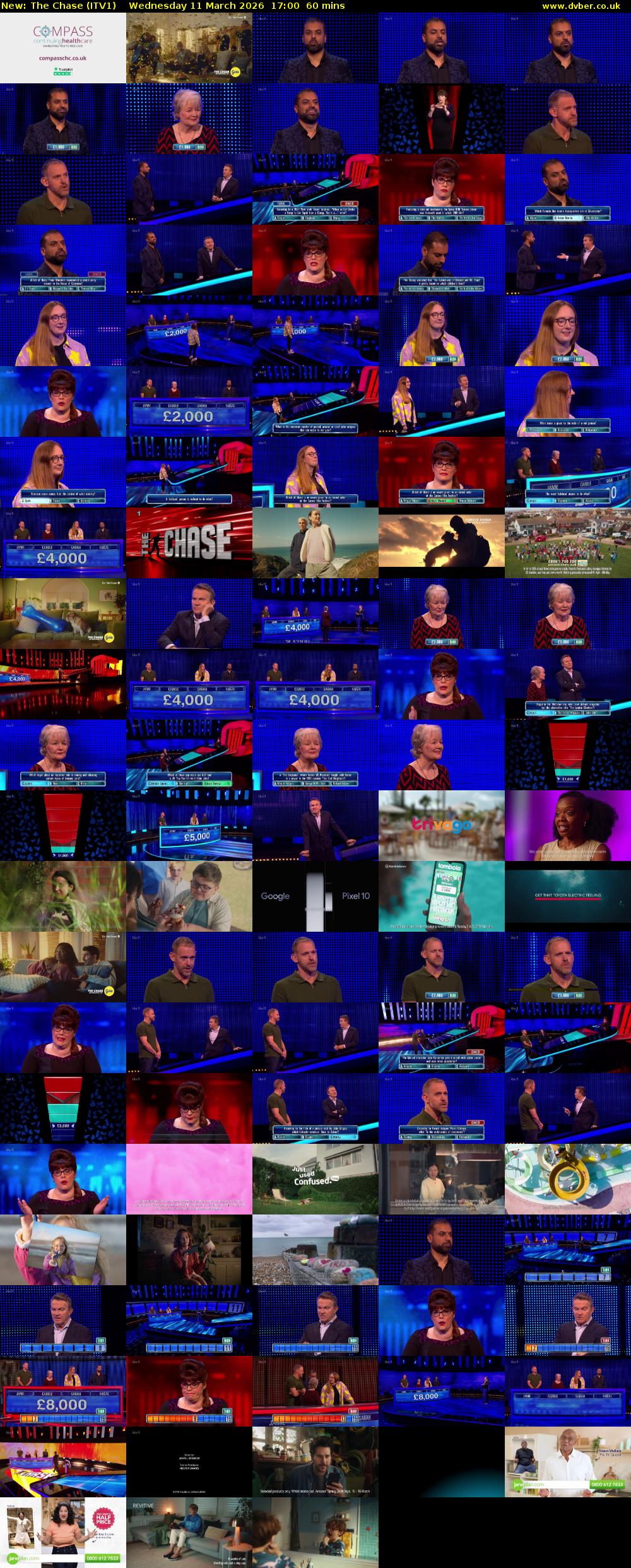 The Chase (ITV1) Wednesday 11 March 2026 17:00 - 18:00