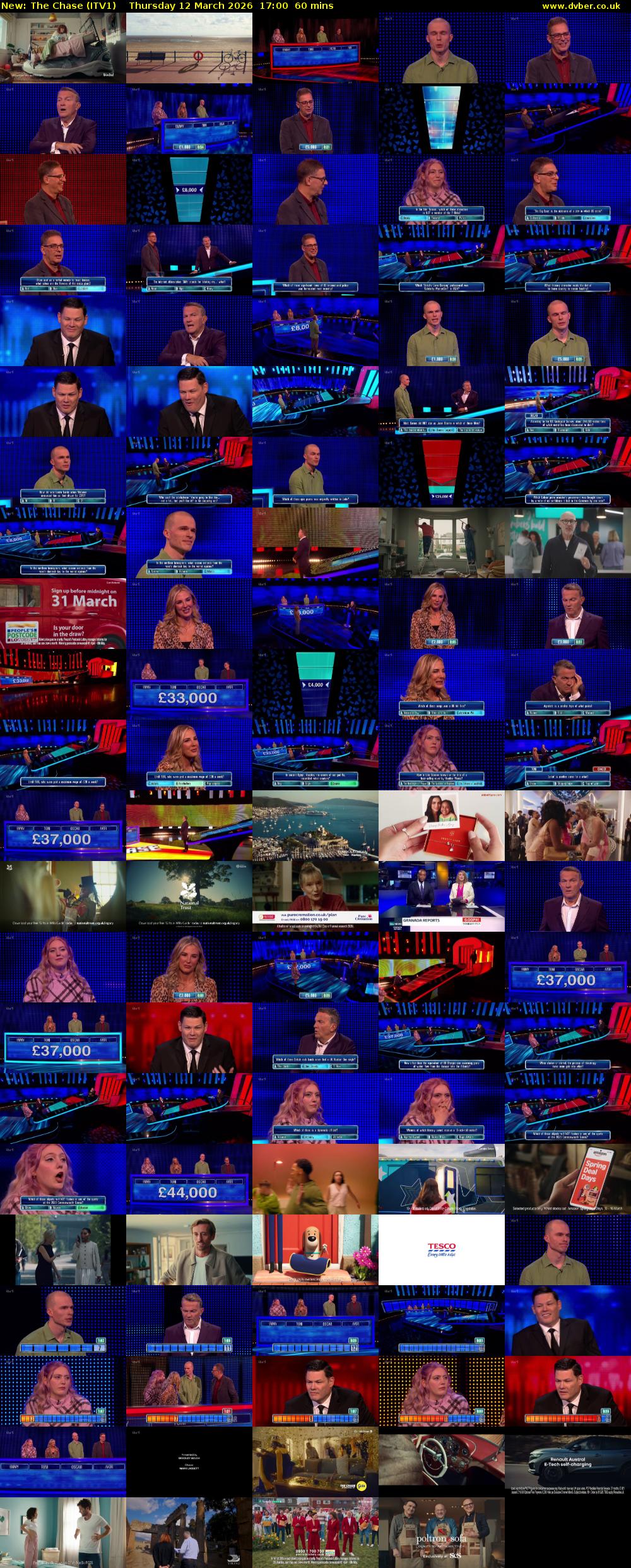 The Chase (ITV1) Thursday 12 March 2026 17:00 - 18:00