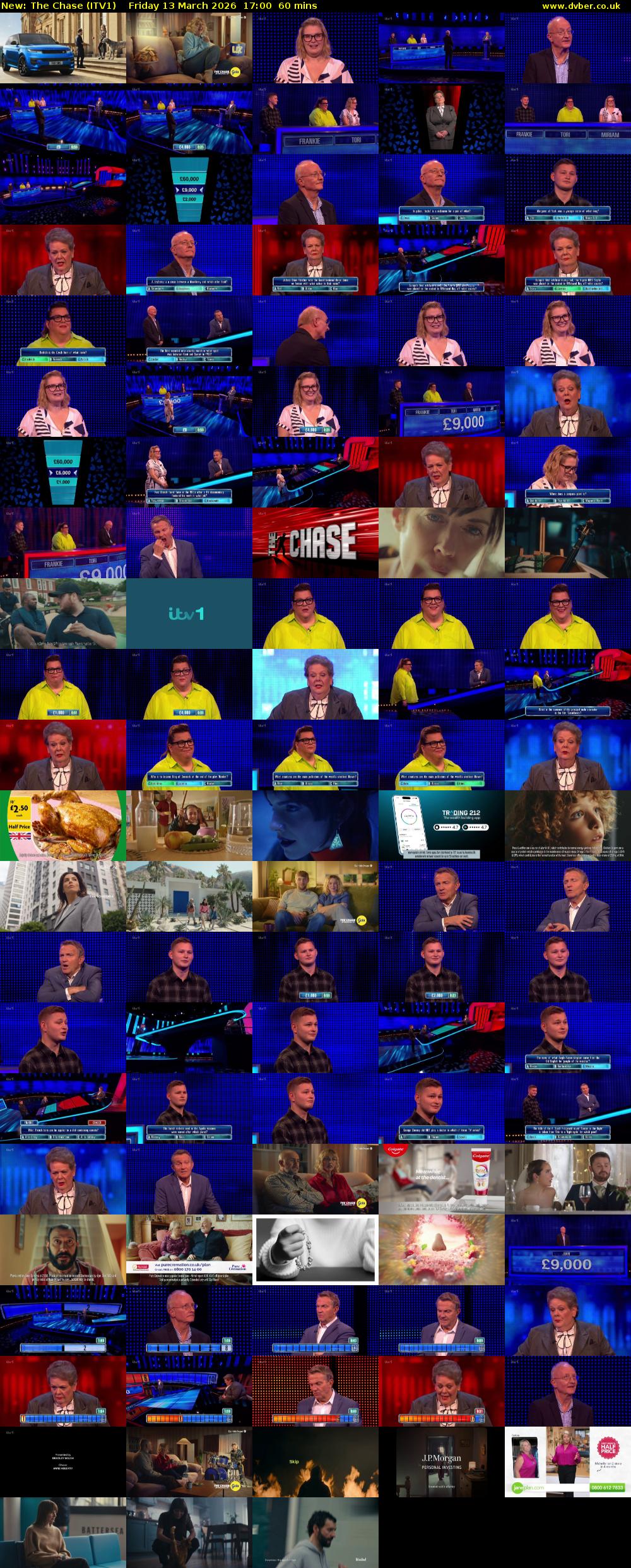 The Chase (ITV1) Friday 13 March 2026 17:00 - 18:00