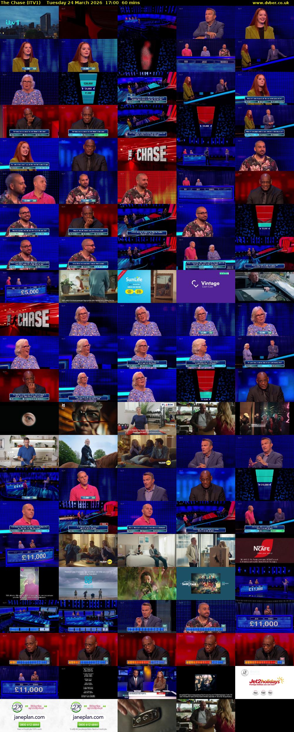 The Chase (ITV1) Tuesday 24 March 2026 17:00 - 18:00