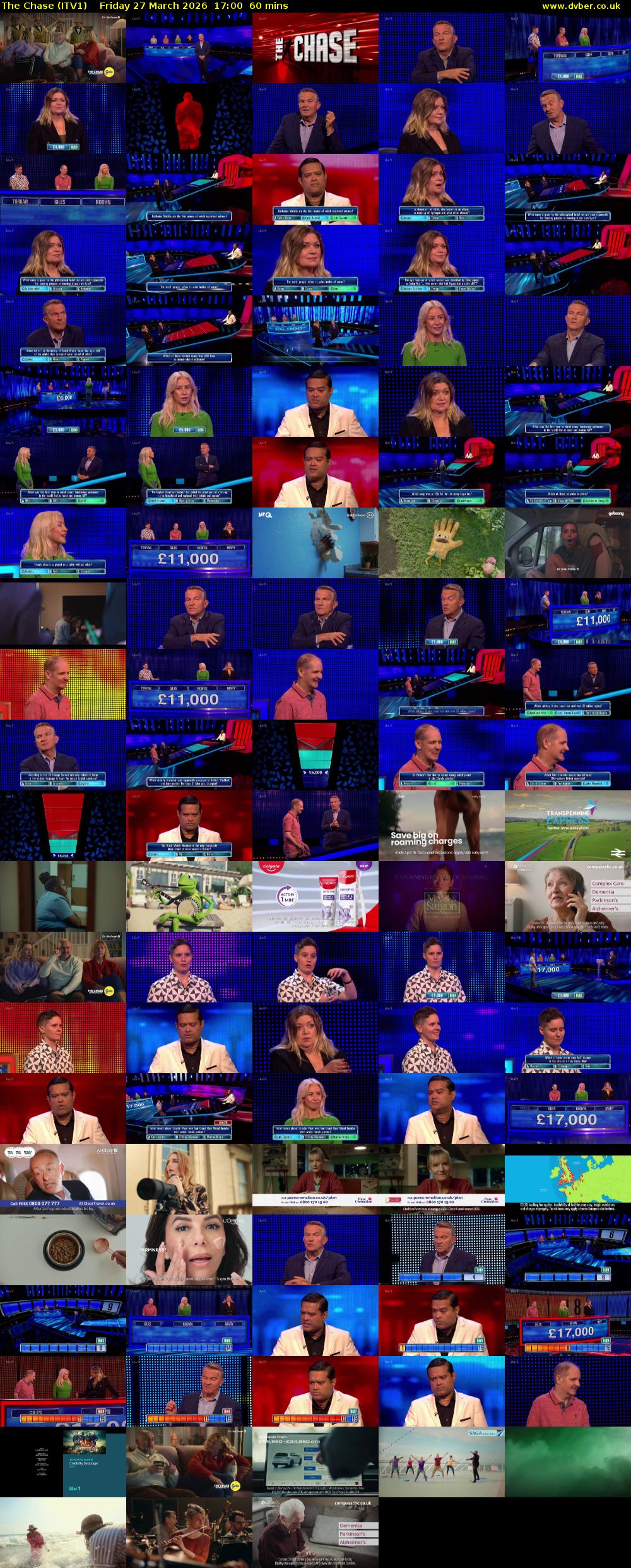 The Chase (ITV1) Friday 27 March 2026 17:00 - 18:00