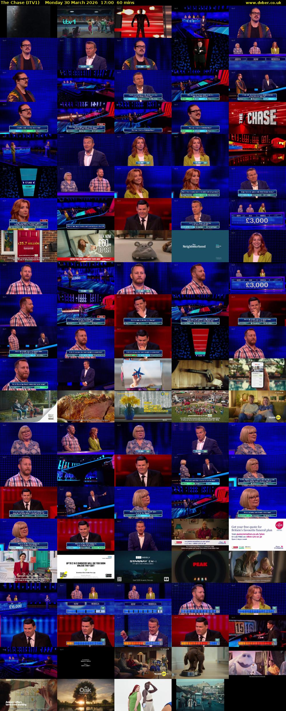 The Chase (ITV1) Monday 30 March 2026 17:00 - 18:00