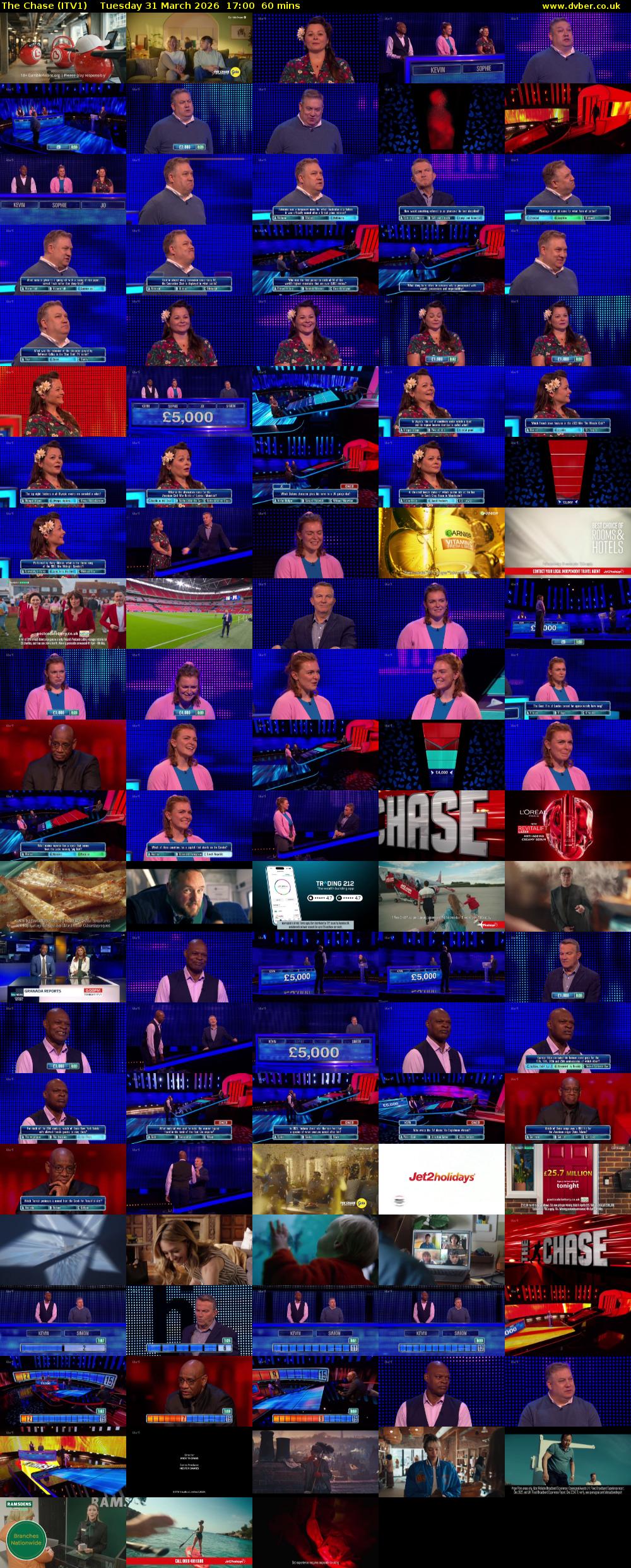 The Chase (ITV1) Tuesday 31 March 2026 17:00 - 18:00