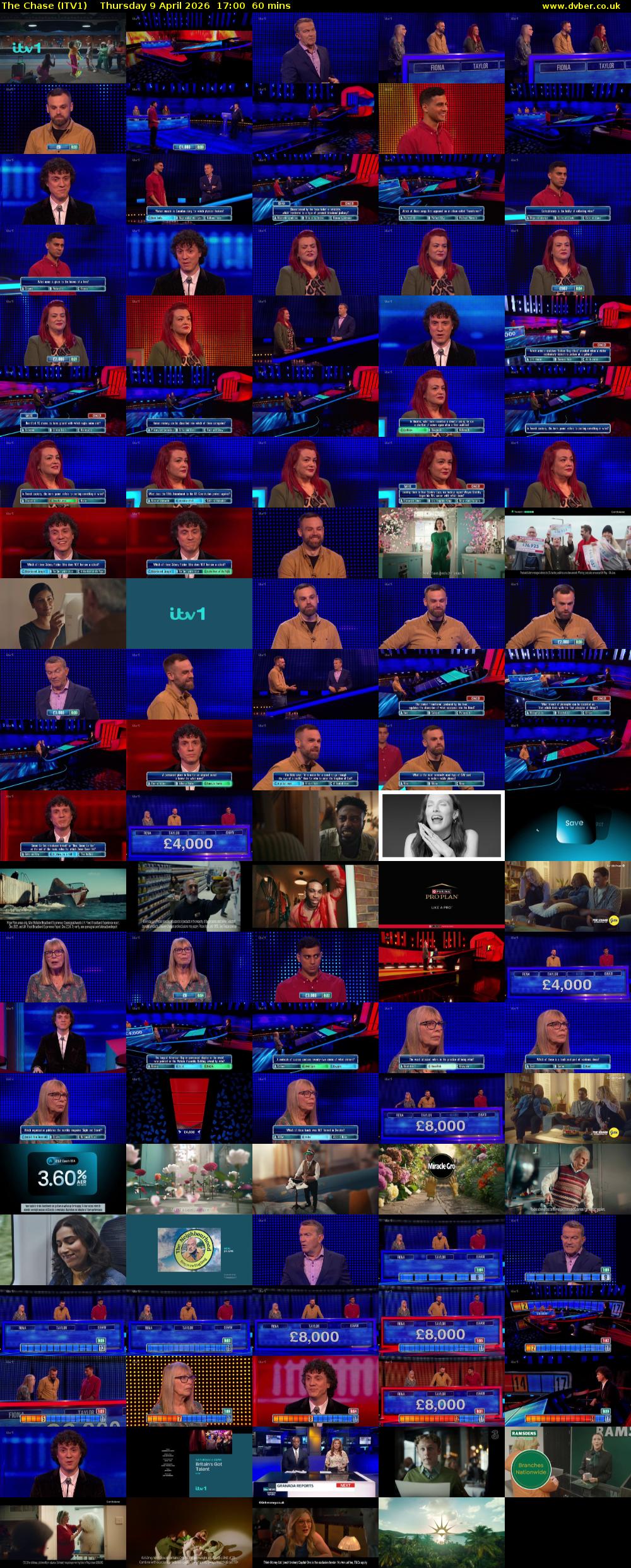 The Chase (ITV1) Thursday 9 April 2026 17:00 - 18:00