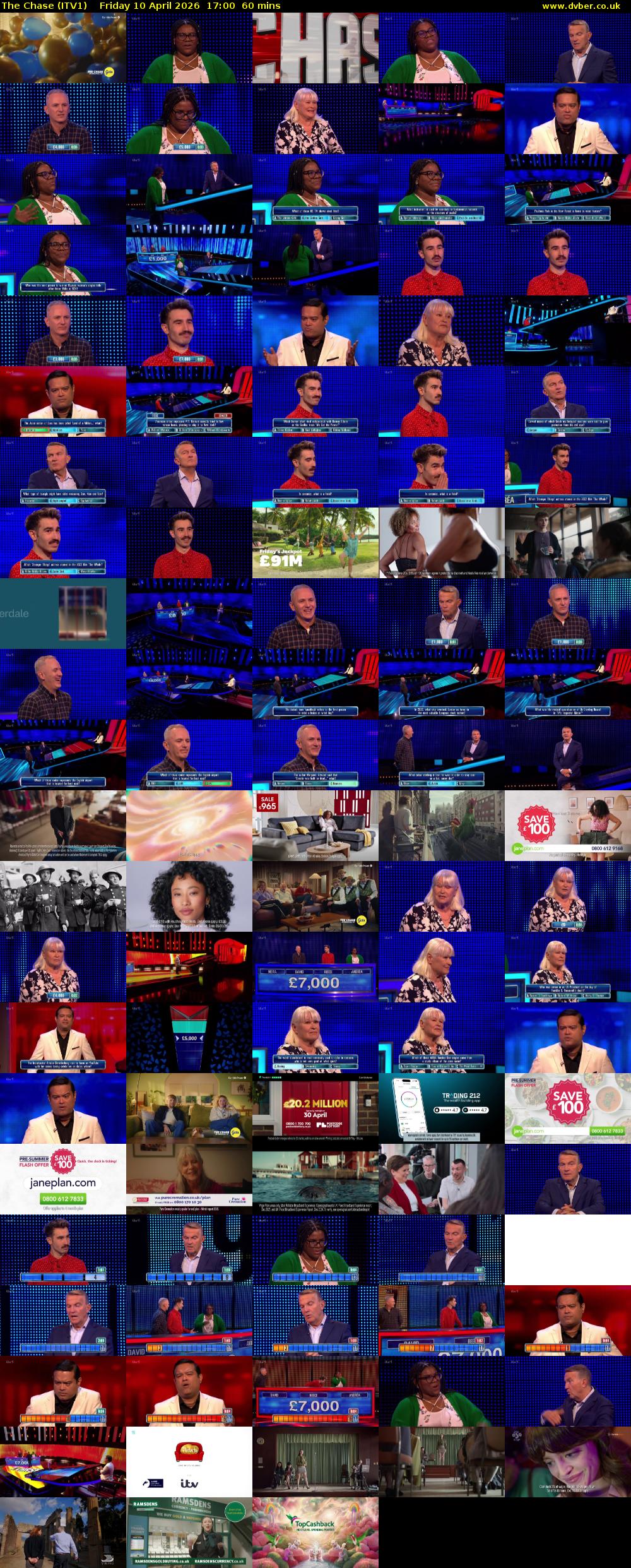 The Chase (ITV1) Friday 10 April 2026 17:00 - 18:00