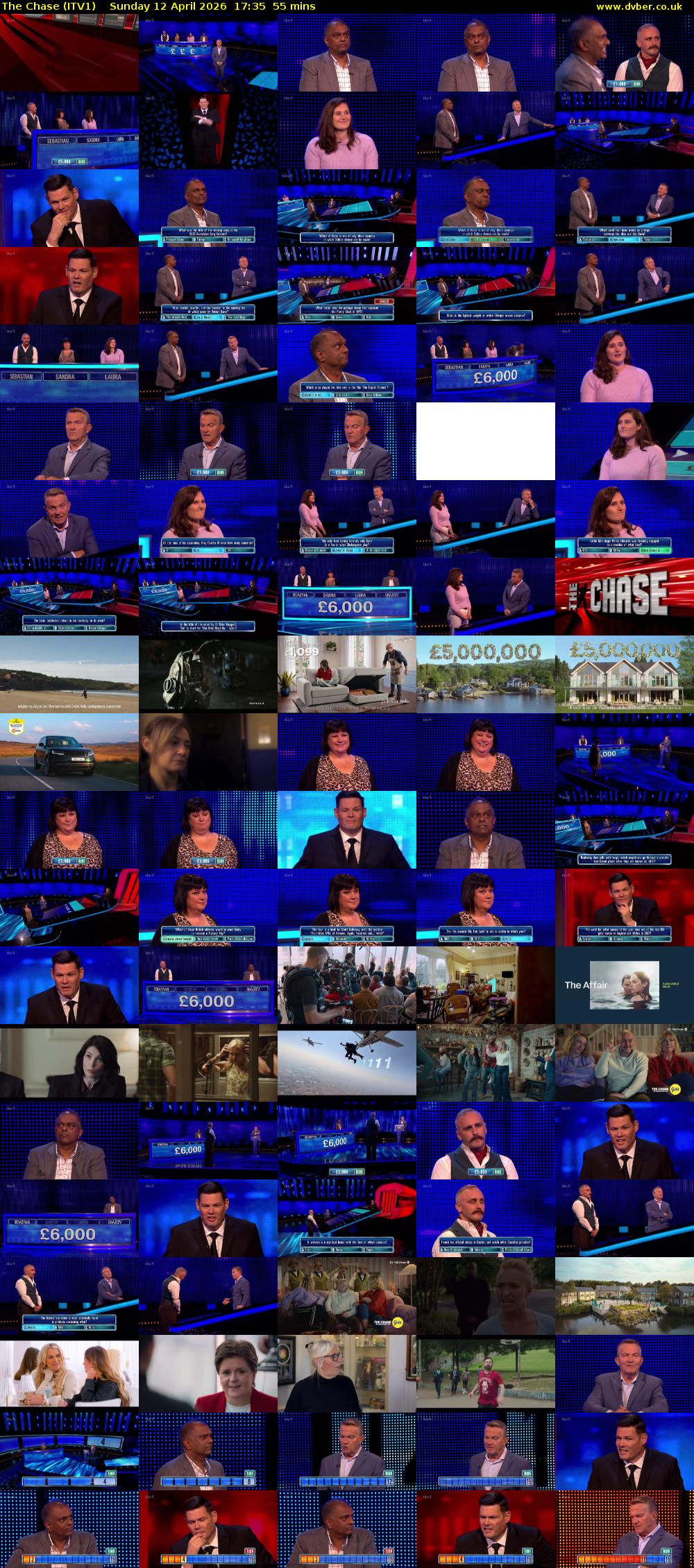 The Chase (ITV1) Sunday 12 April 2026 17:35 - 18:30