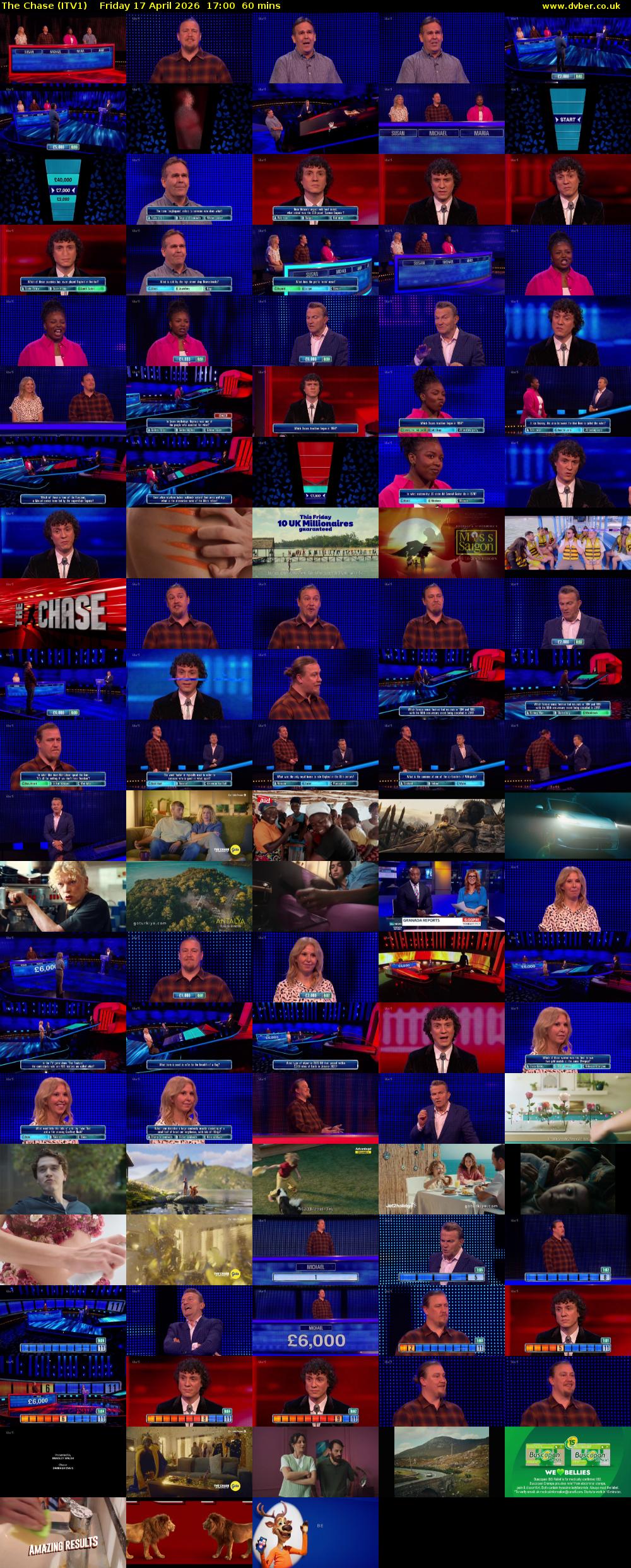 The Chase (ITV1) Friday 17 April 2026 17:00 - 18:00