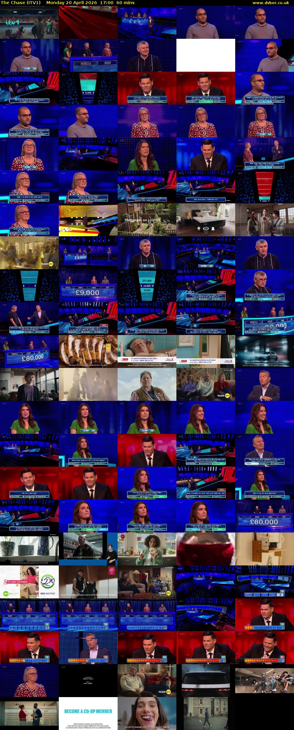 The Chase (ITV1) Monday 20 April 2026 17:00 - 18:00