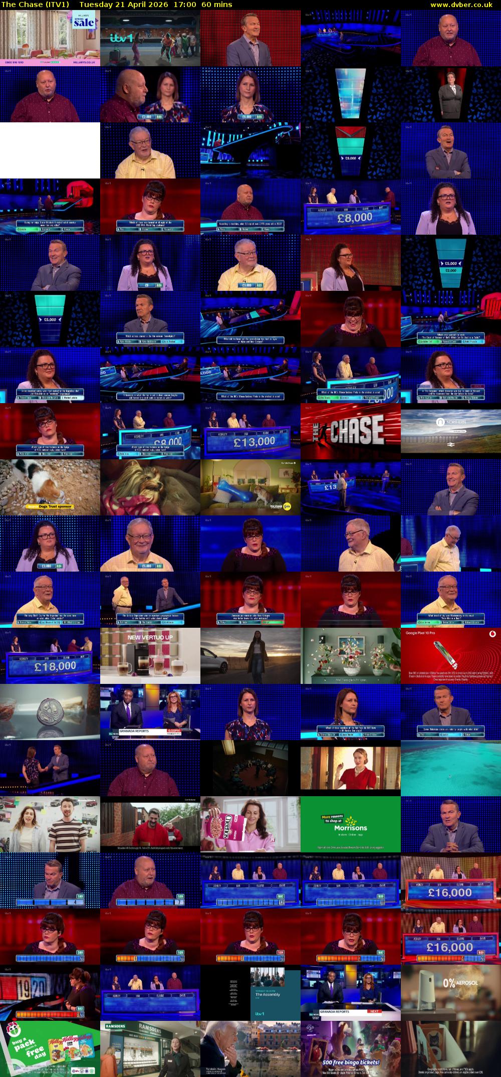 The Chase (ITV1) Tuesday 21 April 2026 17:00 - 18:00