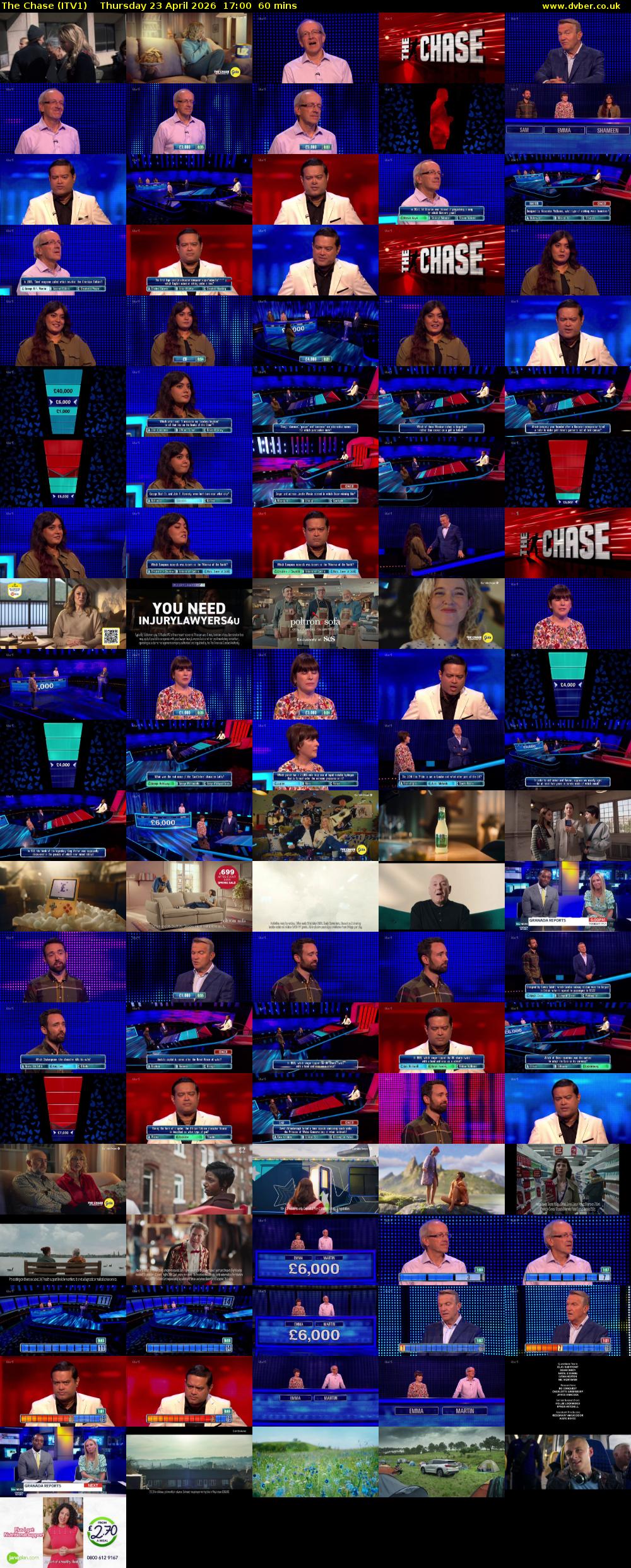 The Chase (ITV1) Thursday 23 April 2026 17:00 - 18:00