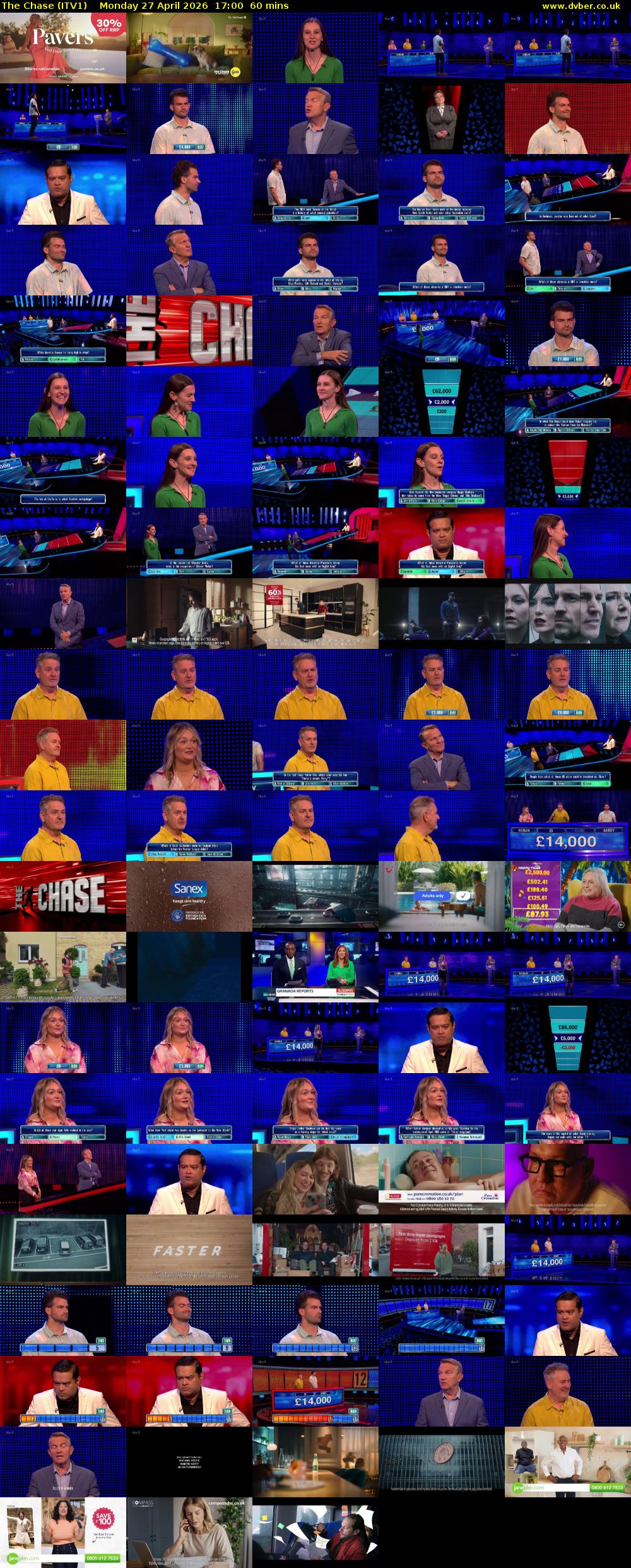 The Chase (ITV1) Monday 27 April 2026 17:00 - 18:00