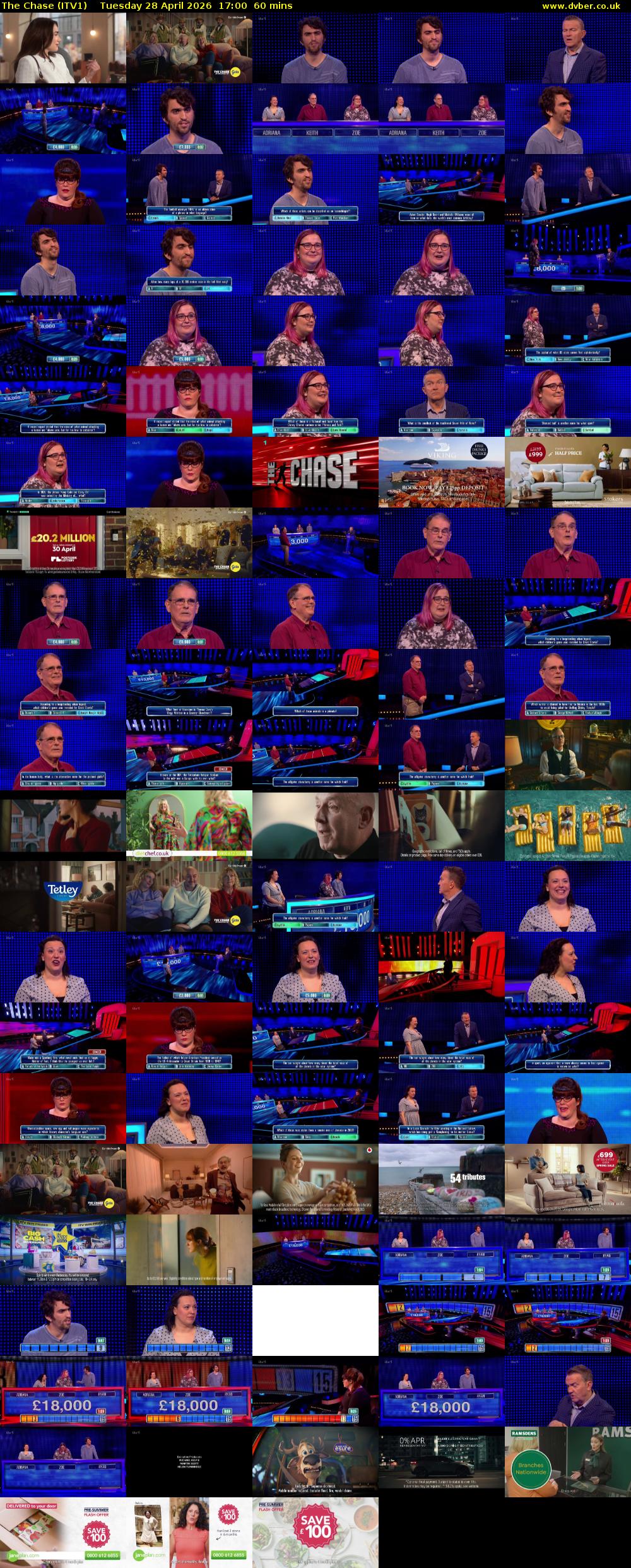 The Chase (ITV1) Tuesday 28 April 2026 17:00 - 18:00