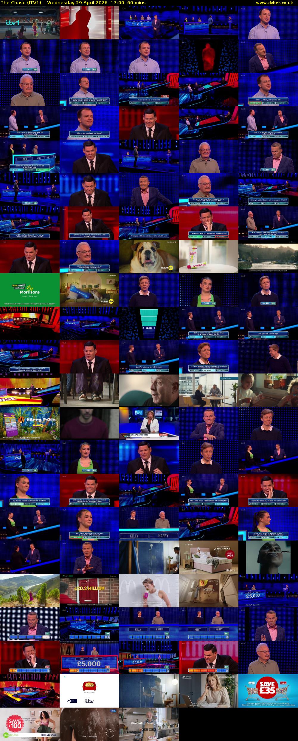 The Chase (ITV1) Wednesday 29 April 2026 17:00 - 18:00