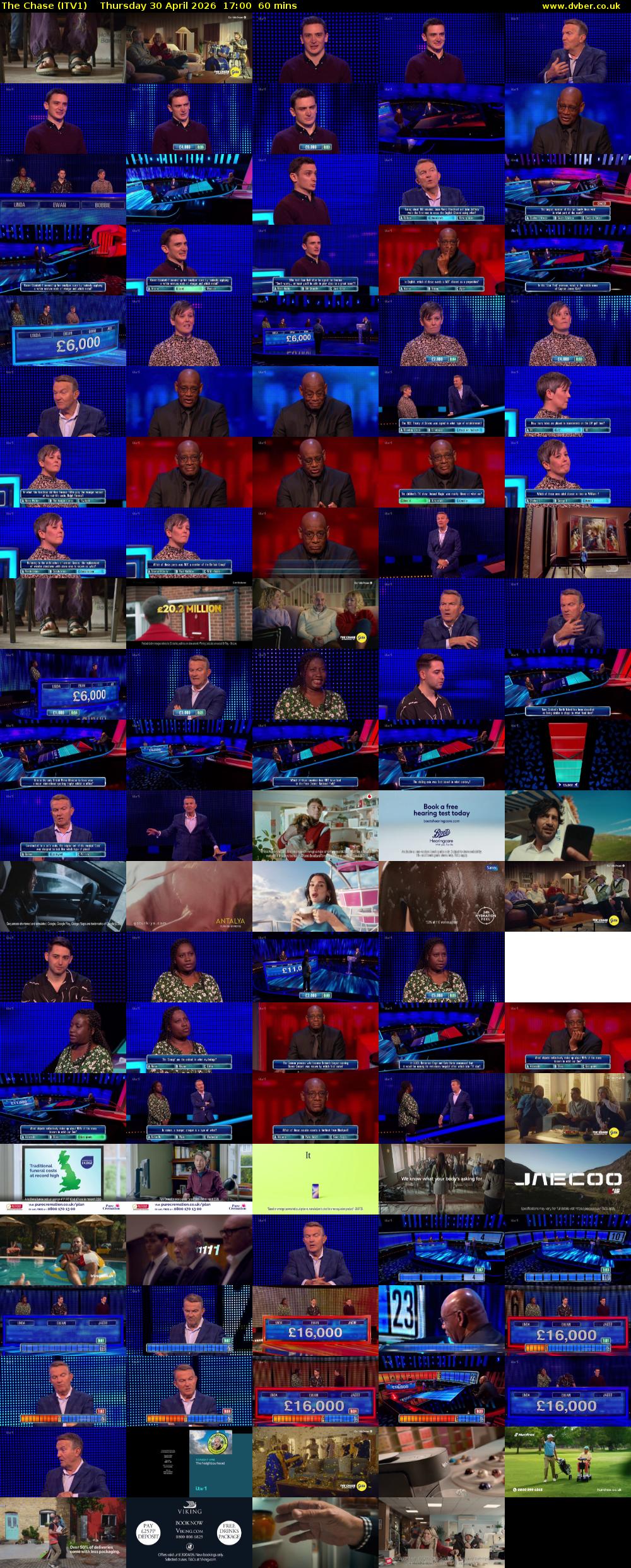The Chase (ITV1) Thursday 30 April 2026 17:00 - 18:00
