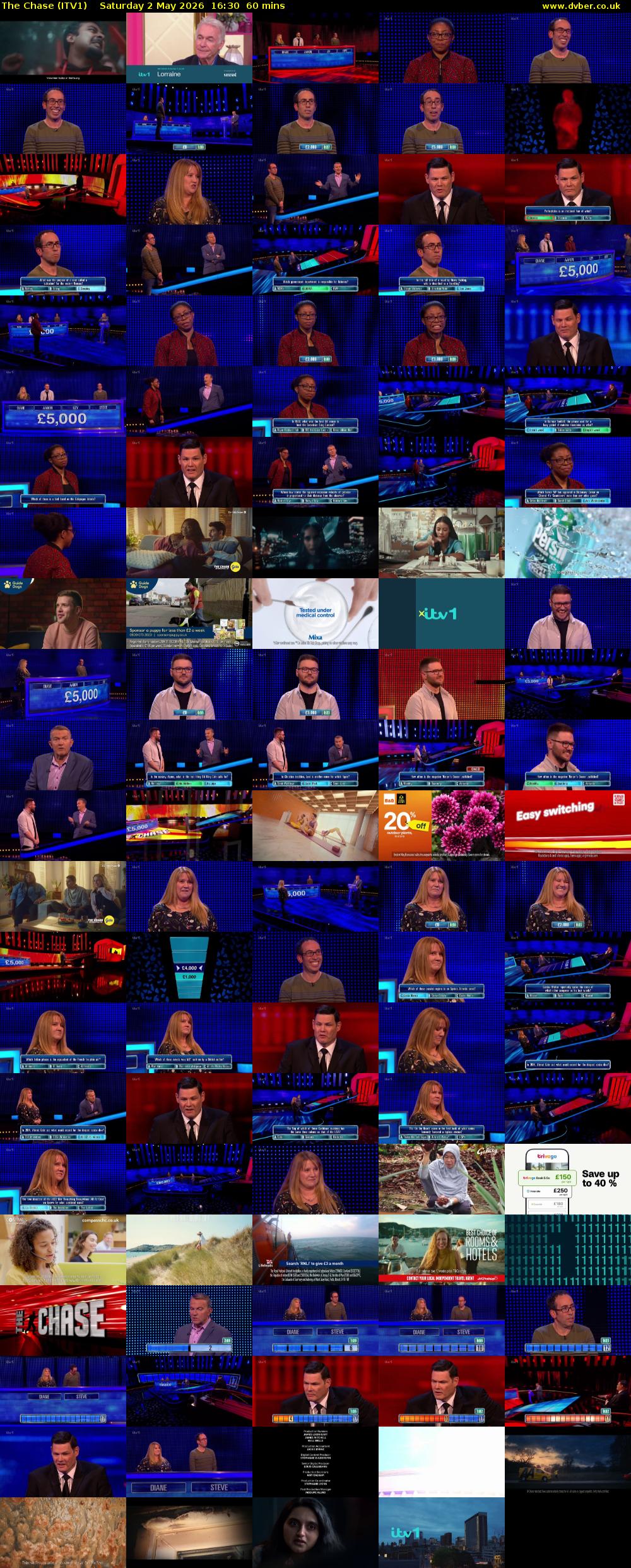 The Chase (ITV1) Saturday 2 May 2026 16:30 - 17:30