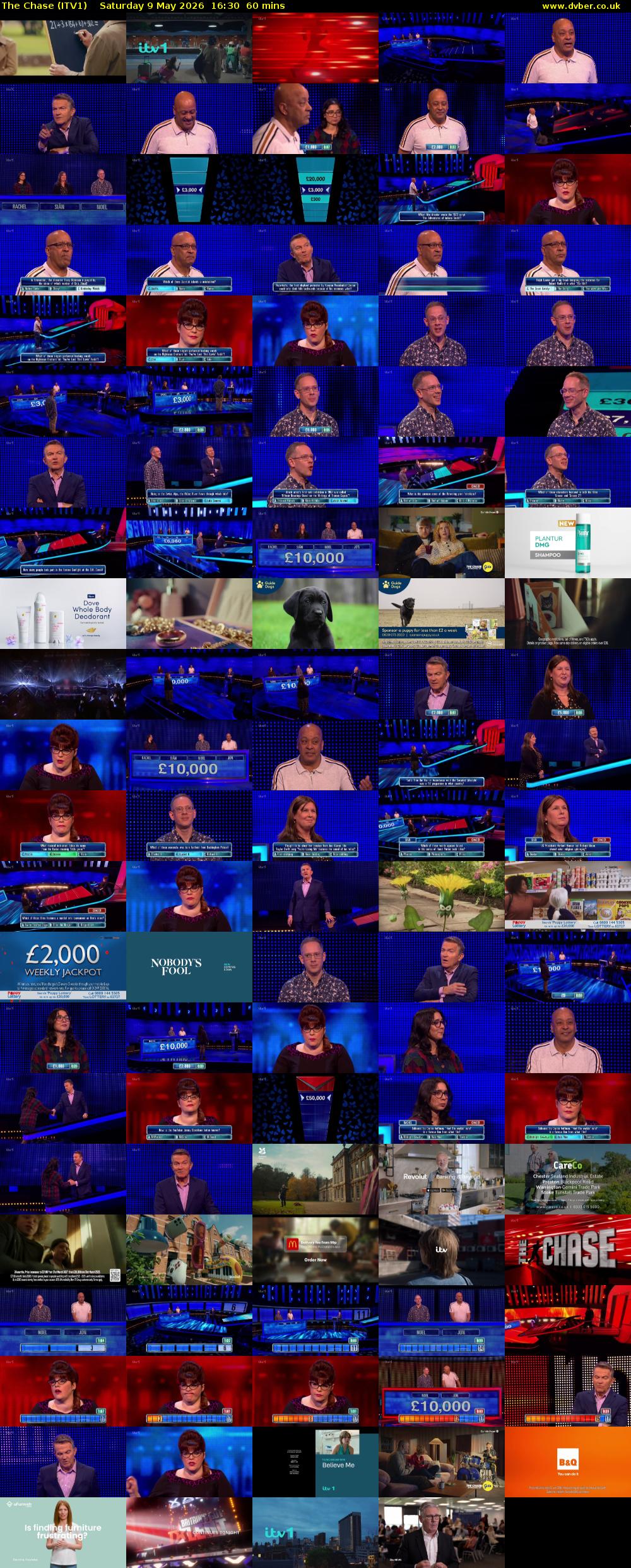 The Chase (ITV1) Saturday 9 May 2026 16:30 - 17:30