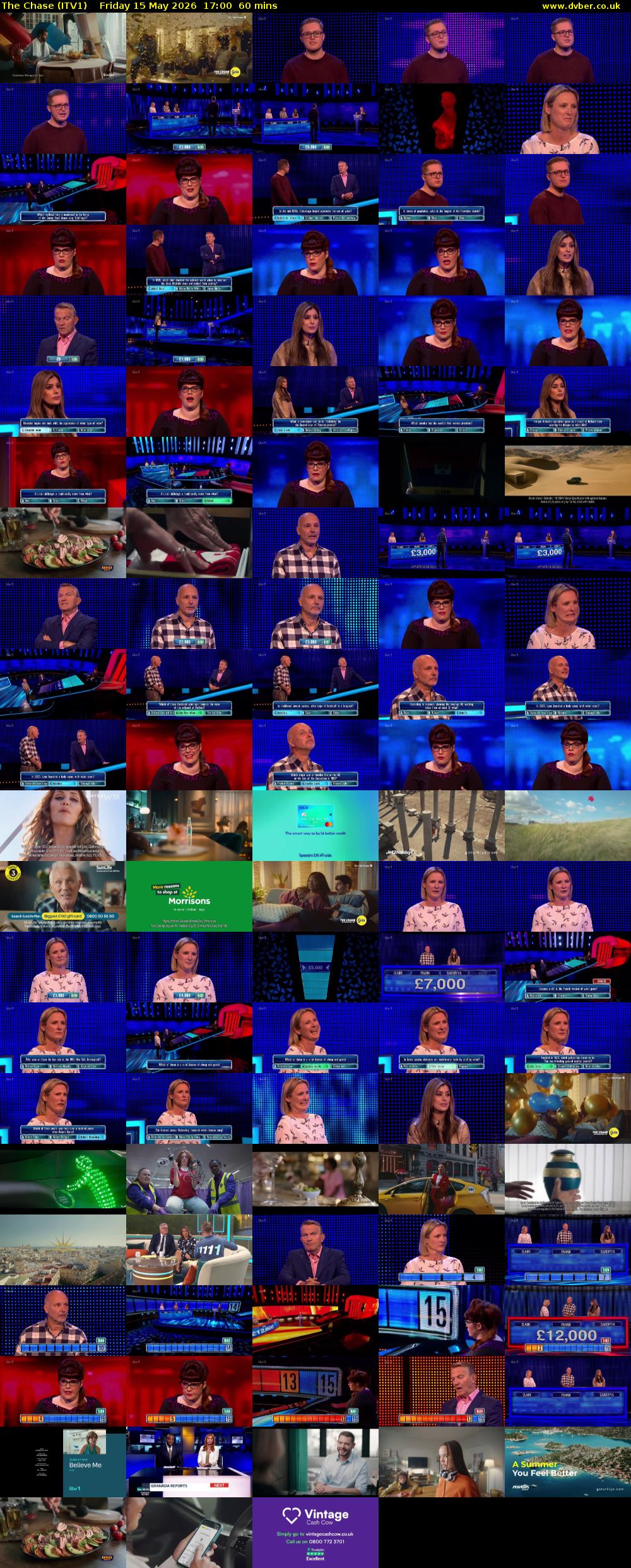 The Chase (ITV1) Friday 15 May 2026 17:00 - 18:00